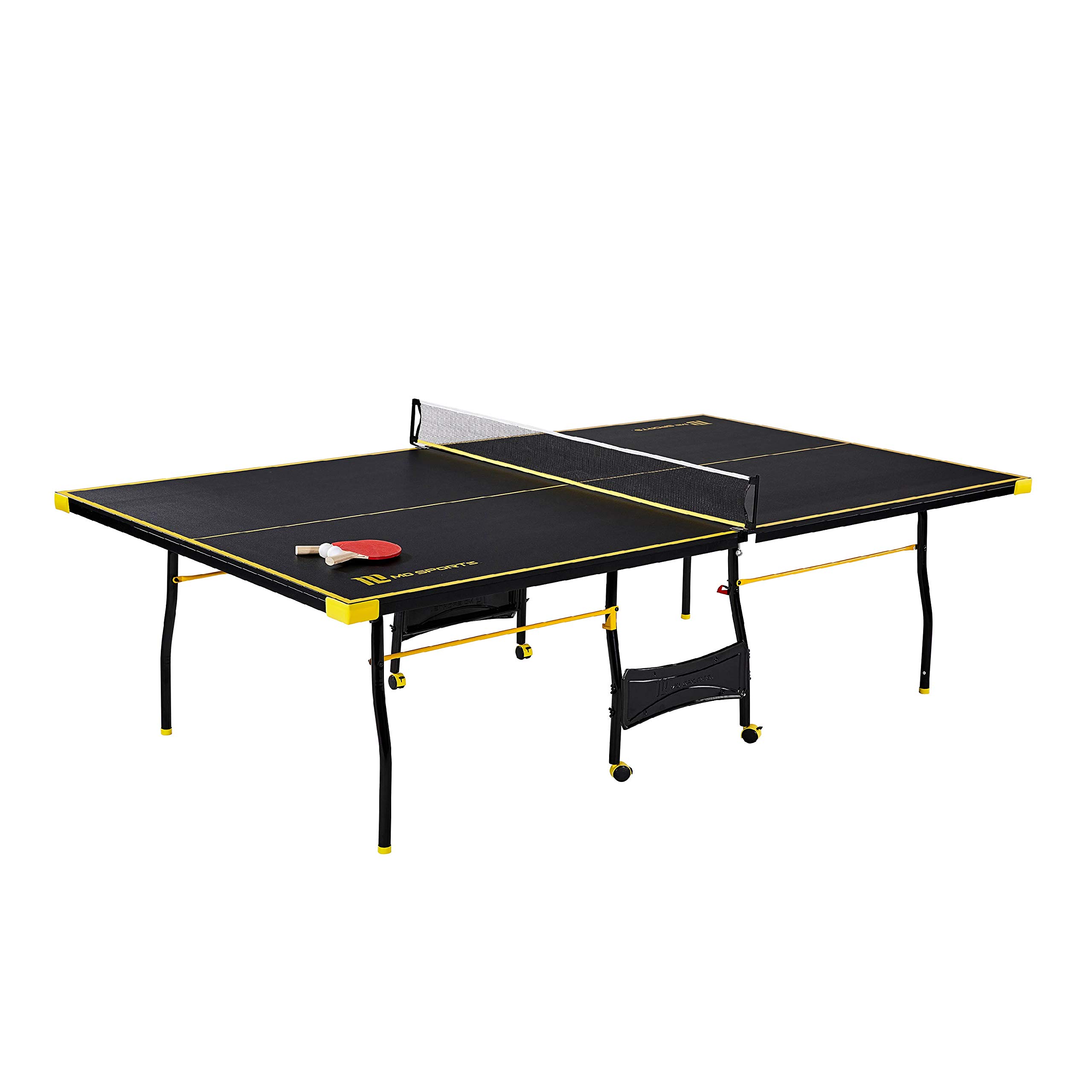 MD Sports Table Tennis Tables - Foldable Ping Pong Table with Net | Multiple Styles for Indoor/Outdoor Use | Perfect for Family Game Rooms, Basements & Backyards