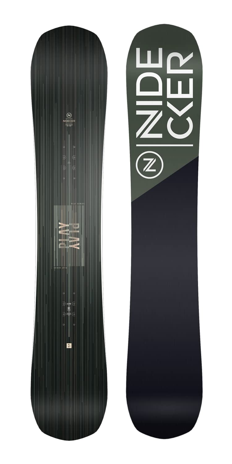 Nidecker Play Men's Snowboard - All-Mountain Freestyle Snowboard for Beginners & Intermediate Riders | Perfect for Park, Powder & Groomed Runs