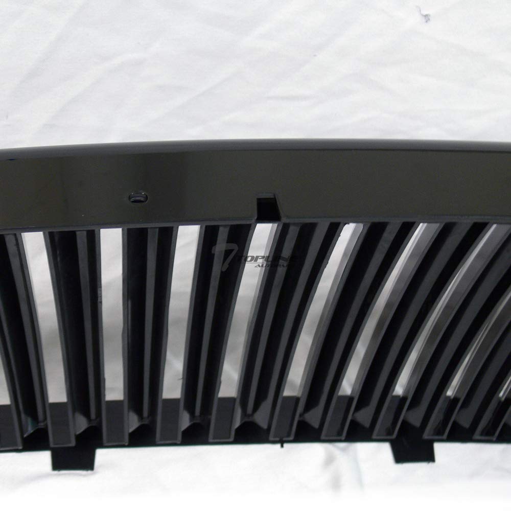 **1999-2004 Ford F250 F350 F450 F550 Super Duty & 2000-2004 Excursion Glossy Black Vertical Front Bumper Grille - Heavy Duty Replacement for Off-Road & Towing**