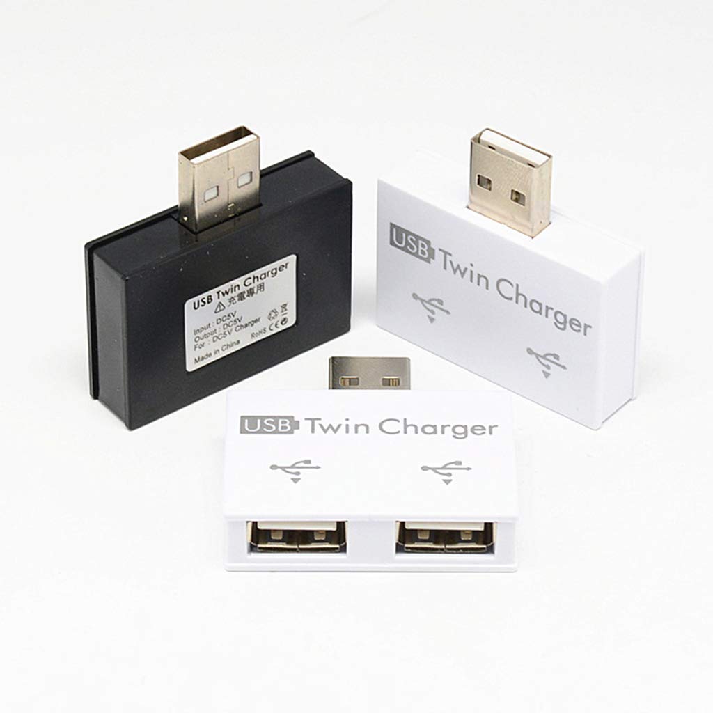 Ldabrye USB 2.0 Hub - 2 Port USB Splitter Adapter for Laptop & PC - High Speed Data Transfer - Compact USB Male to Female Converter - Perfect for Office, Home & Travel Use