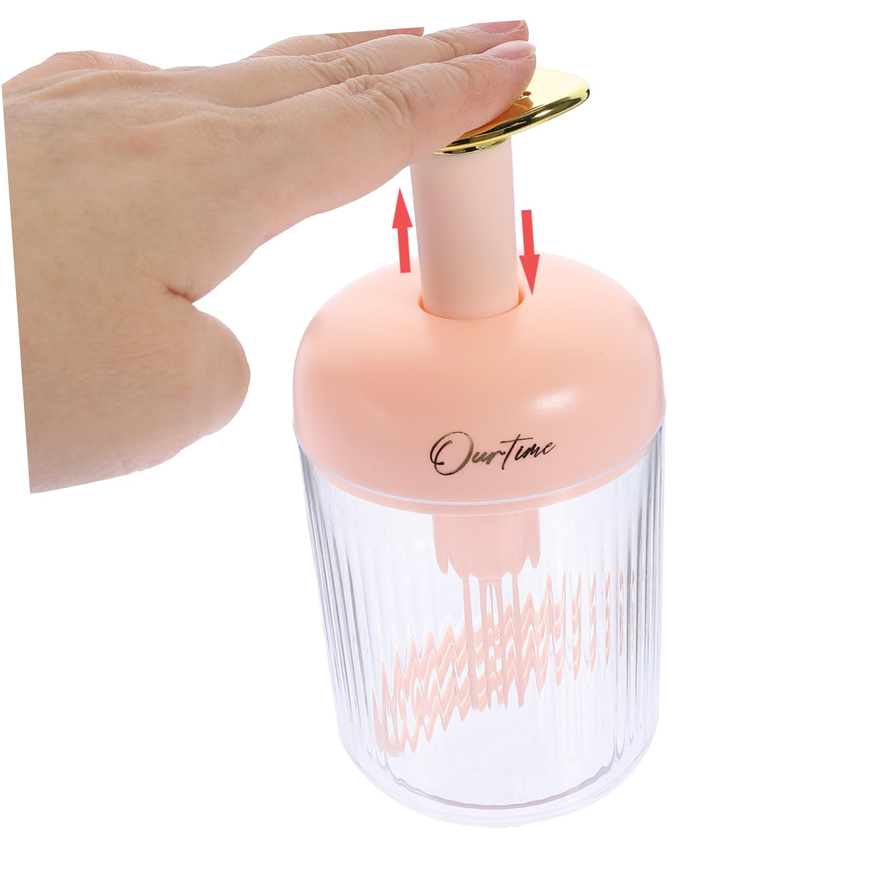 NOLITOY Foaming Pump Bottle - Facial Cleanser & Moisturizer with Detoxing Ice Globes for Pore Cleaning, Bubble Body Wash & Face Wash | Pink ABS Plastic | Perfect for Spa, Skincare Routine & At-Home Facial Treatments