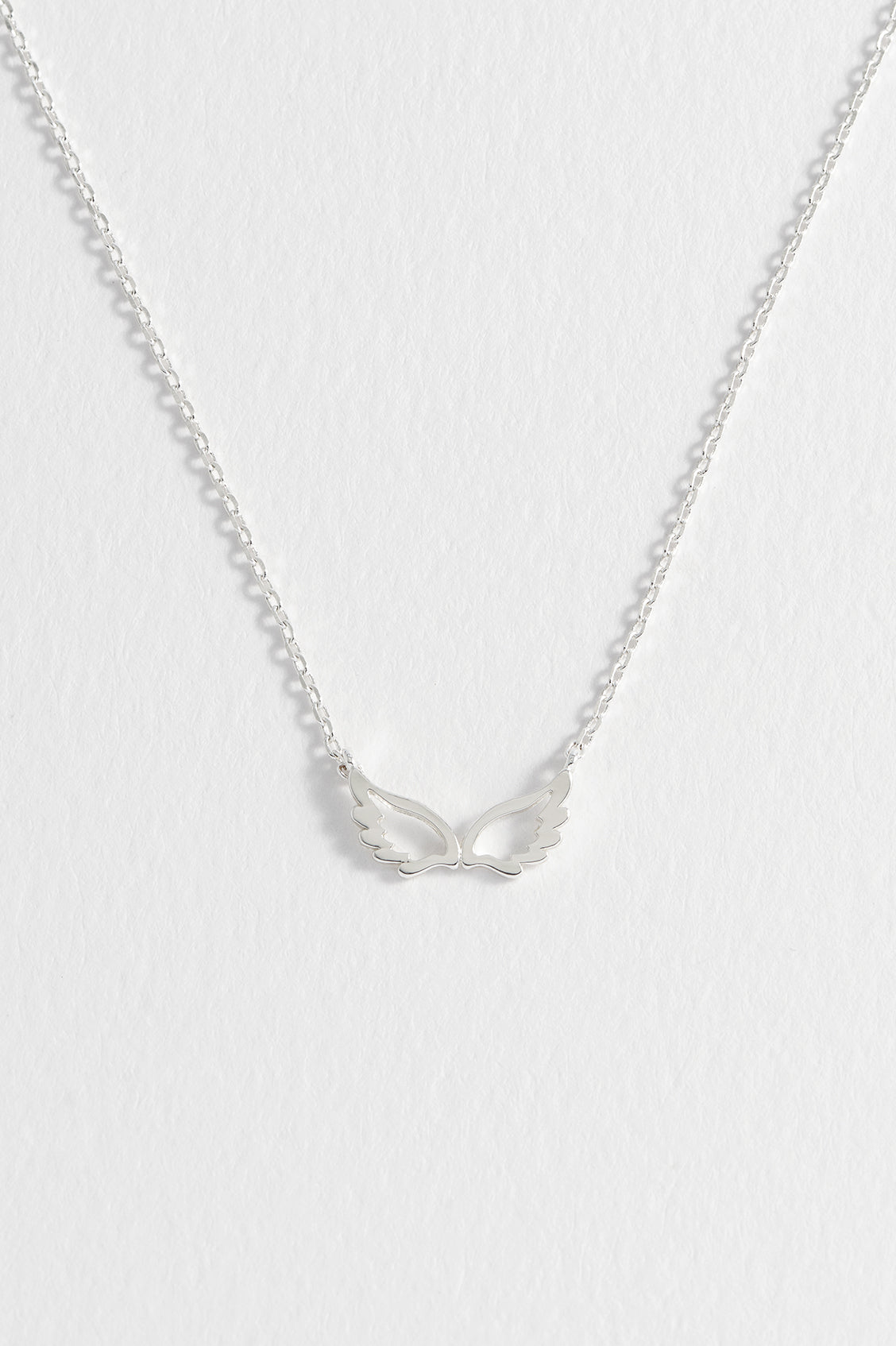 Angel Wings Necklace for Women - Sterling Silver Wing Pendant with 18