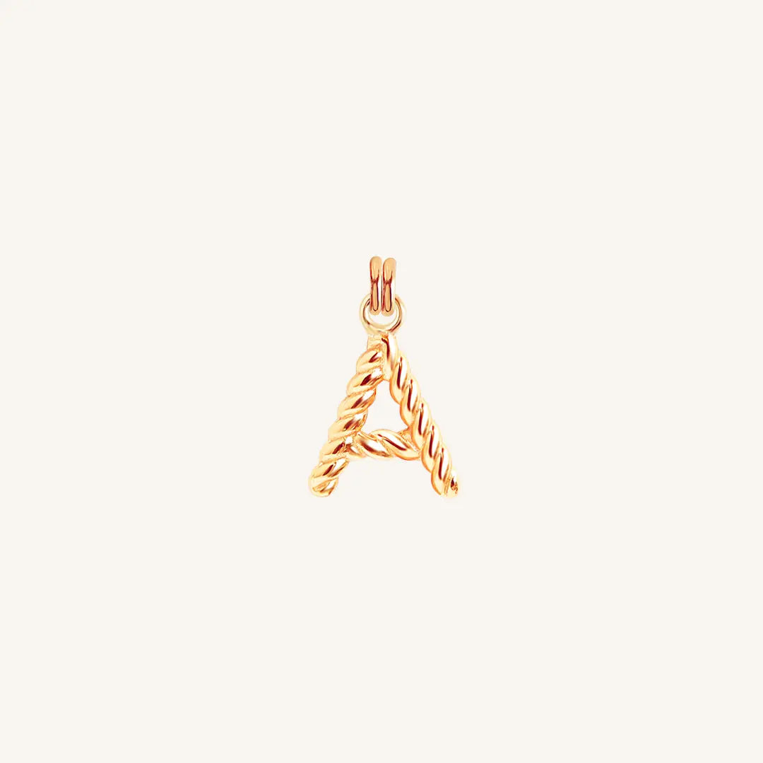 Personalized Rope Letter Charm - Custom Initial Necklace for Women, Men - Perfect for Gifts, Anniversaries, Birthdays & Everyday Wear