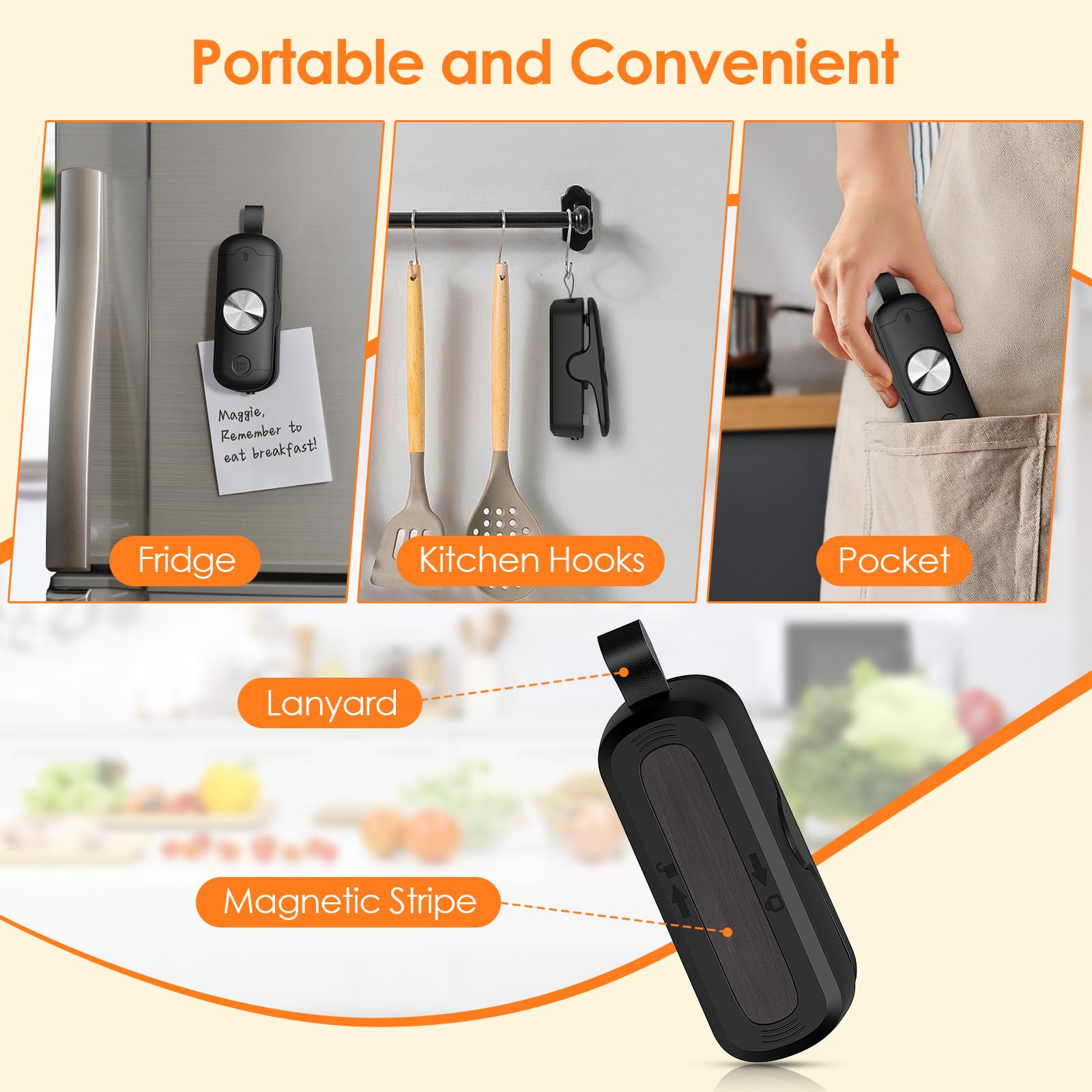 2 in 1 Mini Bag Sealer Heat Sealer and Cutter - Portable Food Storage Solution for Snacks, Candies, Chips | Battery Included | Perfect for Kitchen, Travel, and Picnics