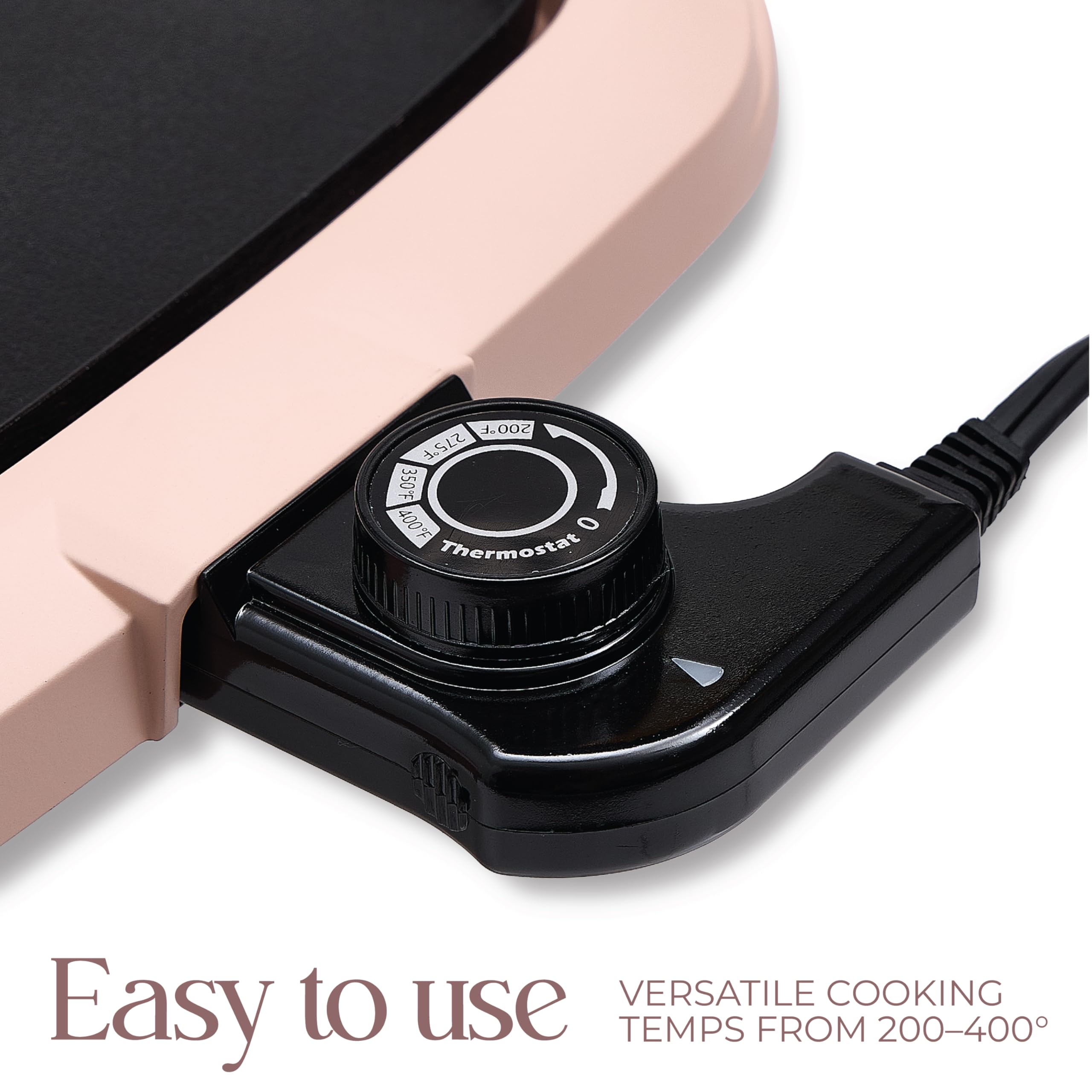 1200W Electric Griddle with Nonstick Surface - Perfect for Pancakes, Burgers, Eggs & More | Removable Temp Control & Slide-Out Drip Tray | 10