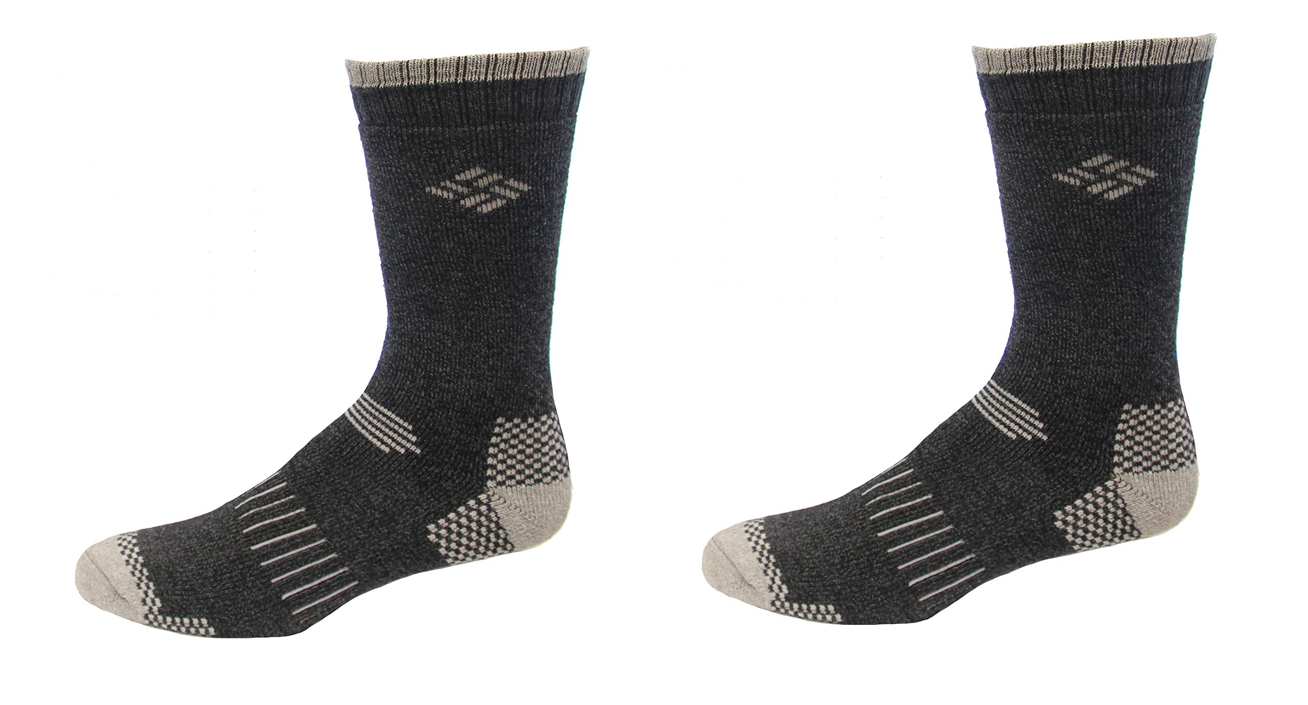 Columbia Men's Boot Crew Socks 8-Pack, Black, Size 6-12 - Comfortable Hiking & Work Socks for Outdoor Activities & Daily Wear