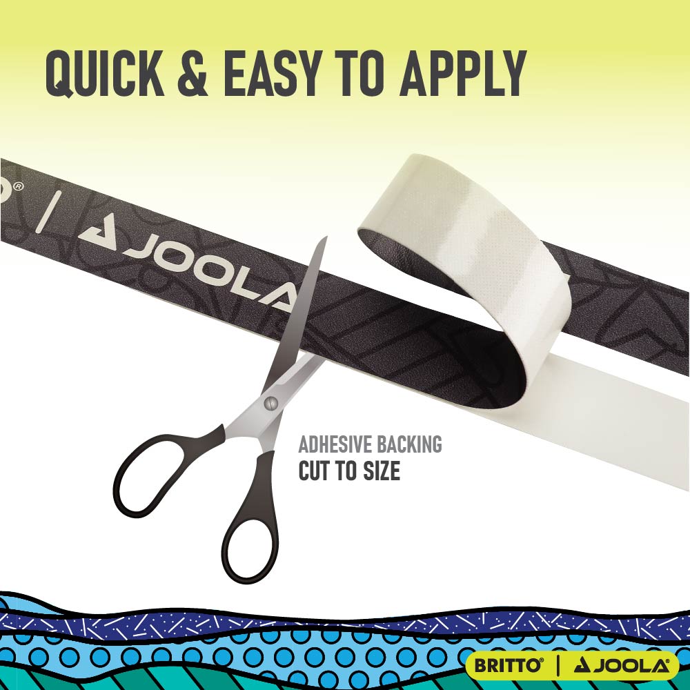 JOOLA x BRITTO Pickleball Edge Guard Tape - Protective Paddle Tape for Pickleball Rackets | Prevents Scratches & Damage | Vibrant Artistic Design | Perfect for Outdoor & Indoor Court Play