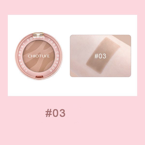 CHIOTURE Dual Color Contour Powder for Face - Buildable & Blendable Makeup for Cheekbones & Jawline - Perfect for Everyday & Special Occasion Makeup Looks