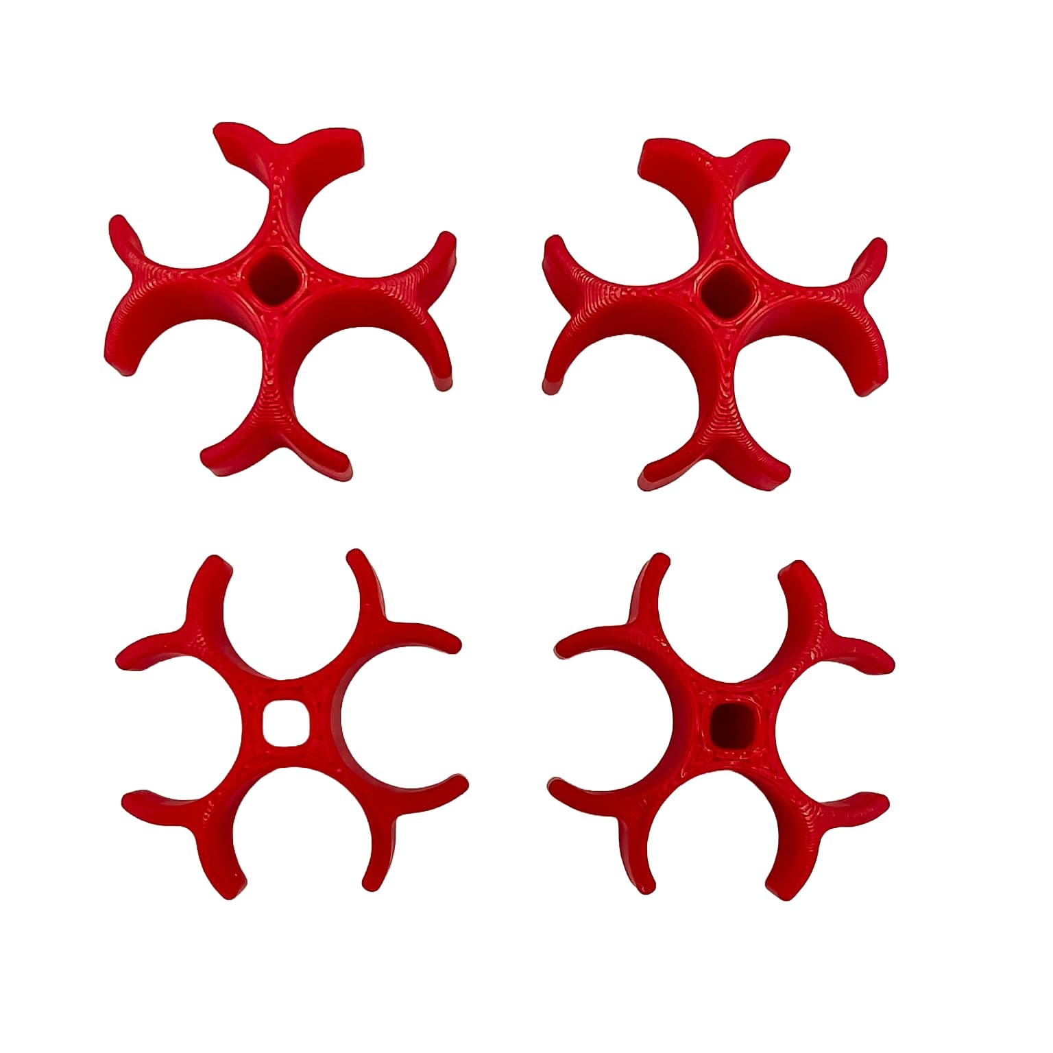 4-Pack Universal Case Feed Support Clamp for LEE Precision Case Feed Tubes - Red - Perfect for Reloading Bench Organization & Ammo Storage