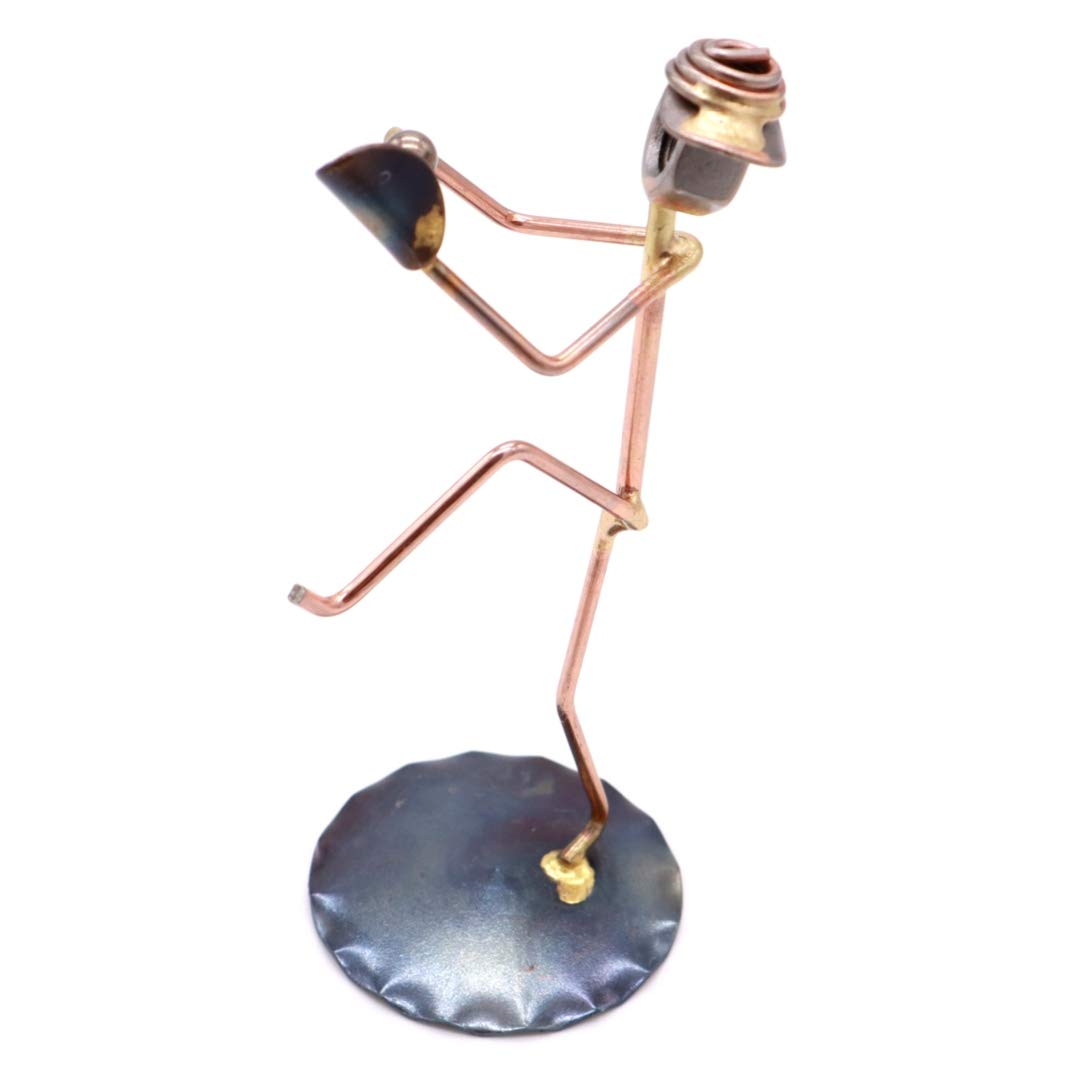 Handmade Metal Baseball Pitcher Figurine - Collectible Desk Accessory, Office Trophy & Sports Gift for Boss - Professional Business Decor for Baseball Fans & Sports Enthusiasts - Perfect for Home Office, Man Cave & Sports Memorabilia Collections