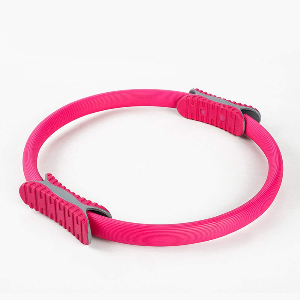 OcaseQ Pilates Ring - Dual Grip Fitness Circle for Yoga, Resistance Training & Body Toning | Strengthen Inner Thighs & Sculpt Muscles | Home Gym & Studio Workout Equipment (Red)