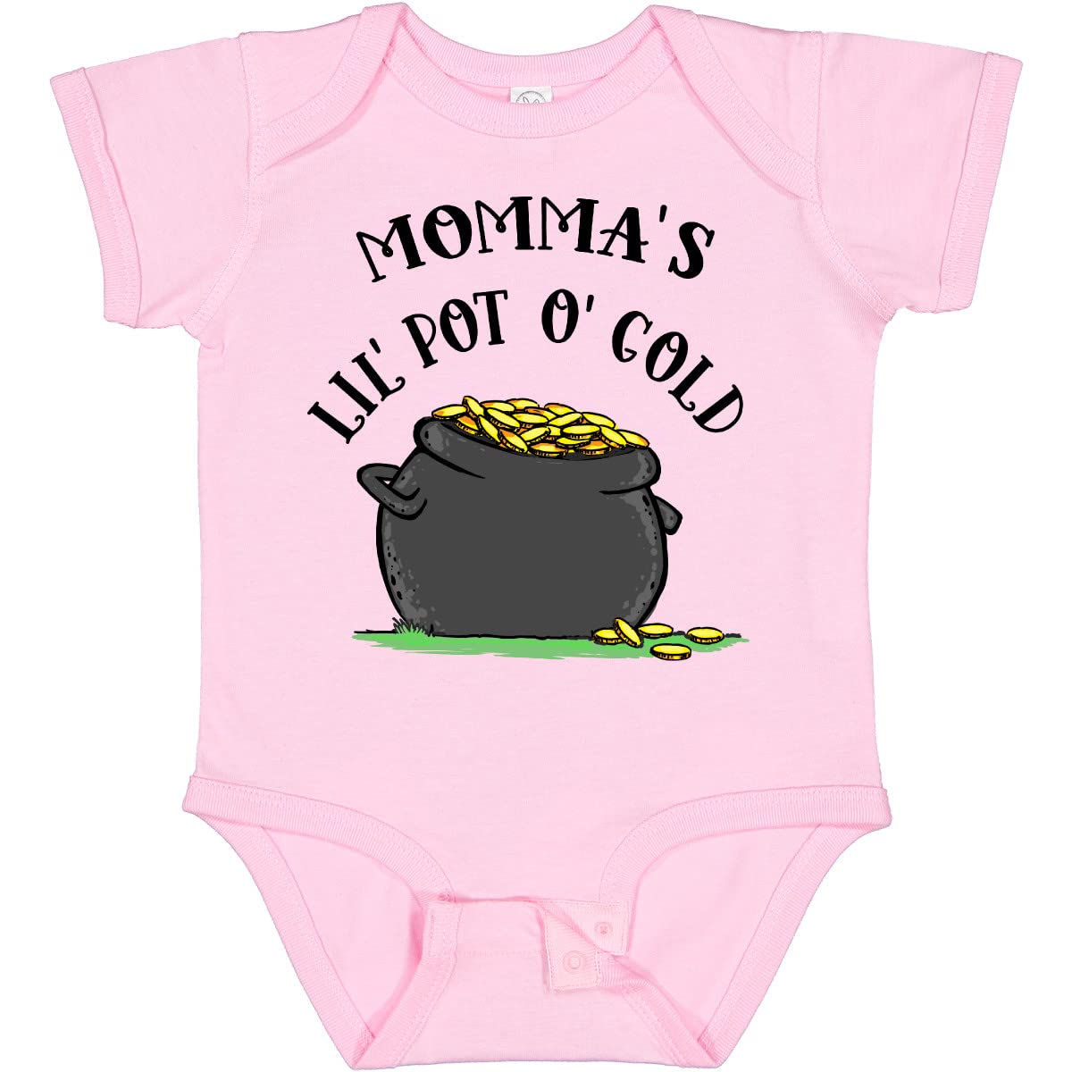 Inktastic Momma's Lil' Pot O' Gold Baby Bodysuit - Cute St. Patrick's Day Outfit for Infants & Toddlers - Perfect for Holiday Photos, Family Gatherings & Irish-Themed Celebrations