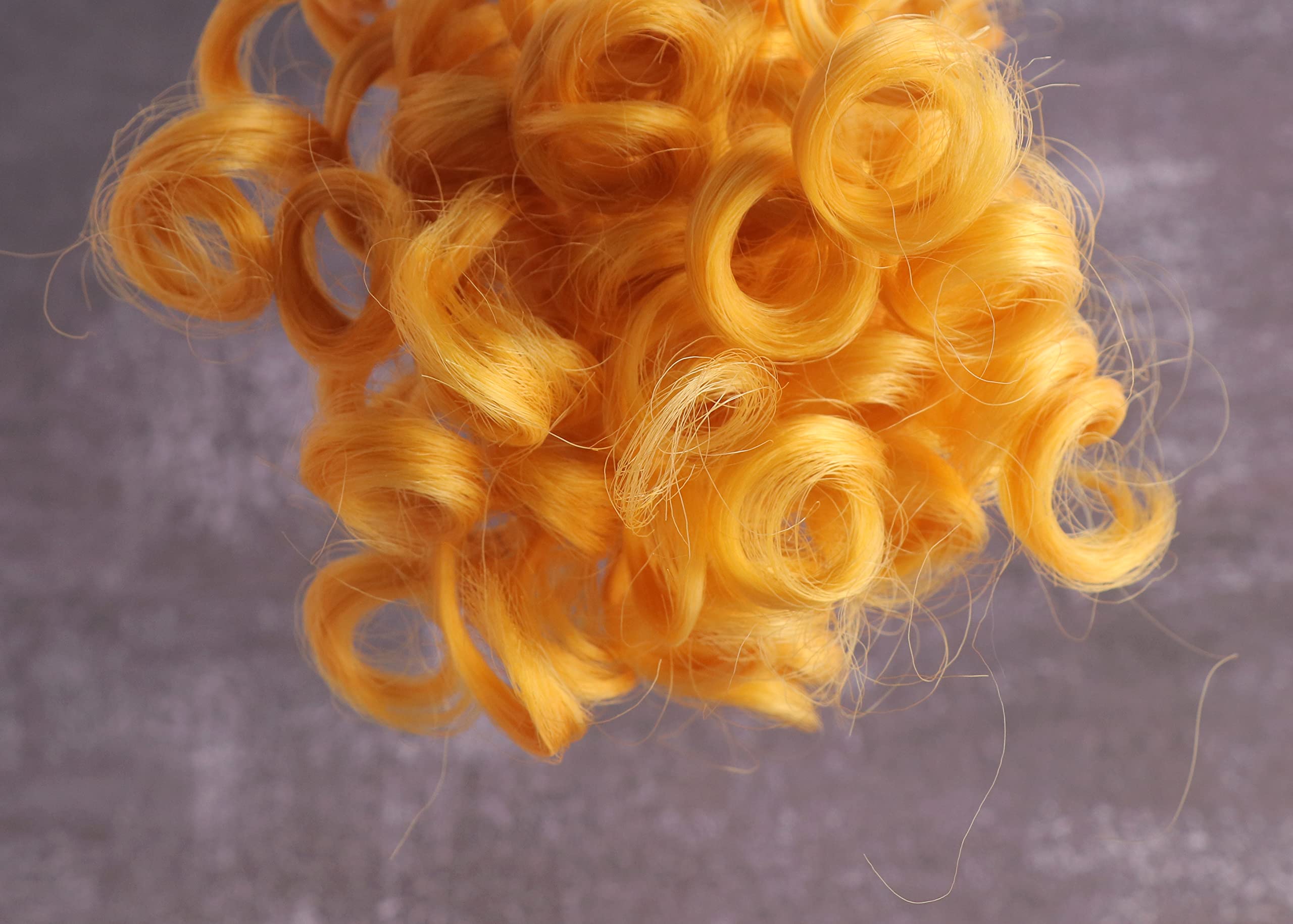 Shivarth 18 Inch Synthetic Curly/Wavy Hair Extension Wig for Women & Girls - Dark Yellow Hair Clutcher Accessories | Perfect for Cosplay, Parties & Daily Styling