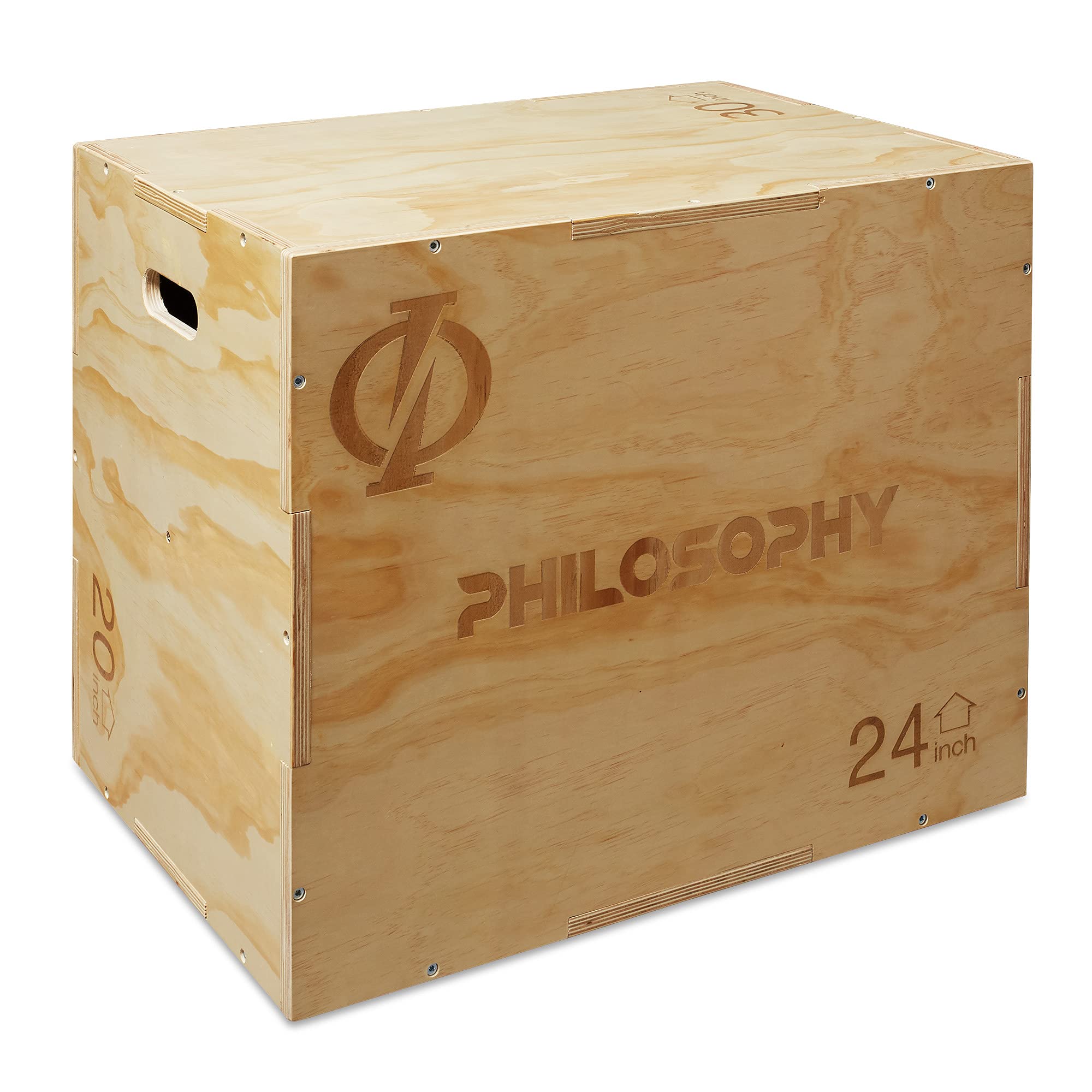 Premium 3-in-1 Wooden Plyometric Box - Adjustable Jumping Plyo Box for CrossFit, HIIT & Home Workouts - Ideal for Strength Training, Cardio & Fitness Conditioning