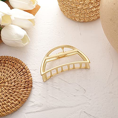Golden Butterfly Metal Hair Clips for Women & Girls - 3 Pack Non-Slip Hair Claw Clutchers with Tight Grip - Perfect for School, Work, Parties and Everyday Hairstyles