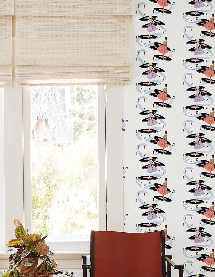 Barbie™ Denim Watermelon Galaxy Records Wallpaper - Perfect for Kids' Bedrooms, Playrooms & DIY Home Decor