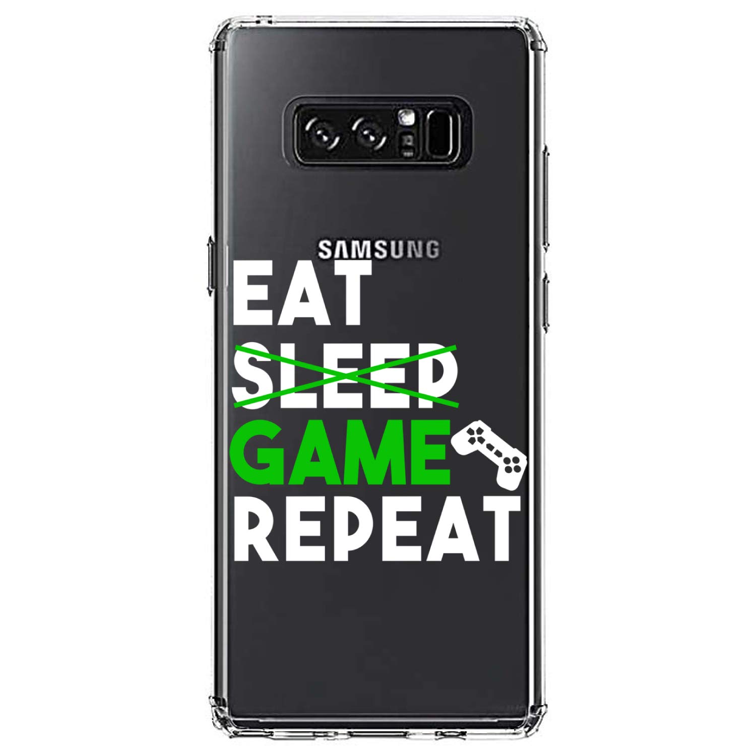 Premium Clear Shockproof Hybrid Case for Samsung Galaxy Note 8 (6.3 Inch) - Slim TPU Bumper with Acrylic Back & Tempered Glass Screen Protector - Durable Protection for Gaming, Work & Daily Use - Ideal for Gamers & Professionals