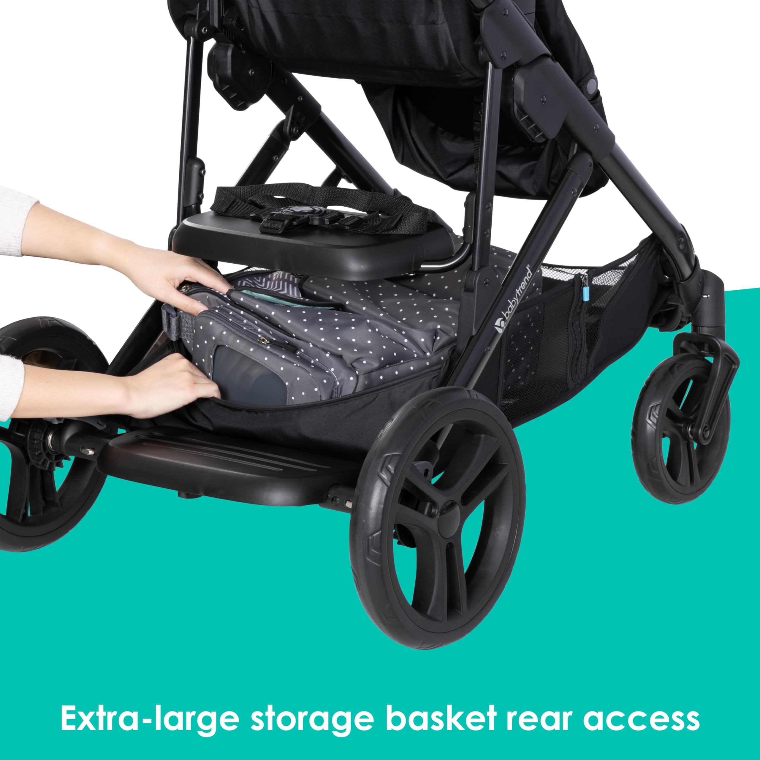 Baby Trend Morph Single to Double Modular Stroller - Convertible Lightweight Travel System, Dash Black | Perfect for Twins, Newborns & Toddlers | Ideal for Shopping, Travel & Daily Walks