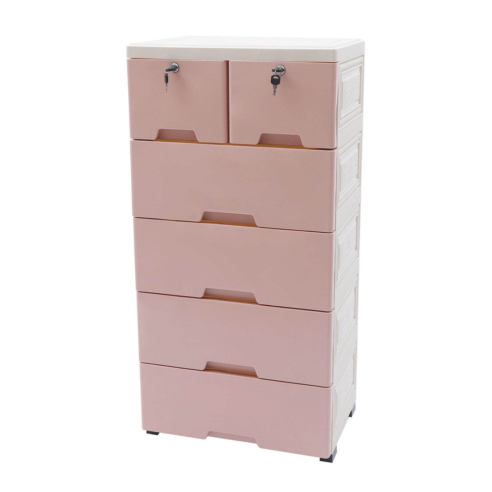 6-Tier Plastic Drawer Storage Organizer - PP Clothes Hanger Rack for Bedroom, Closet & Entryway | Space-Saving Dresser for Clothing, Accessories & Home Organization