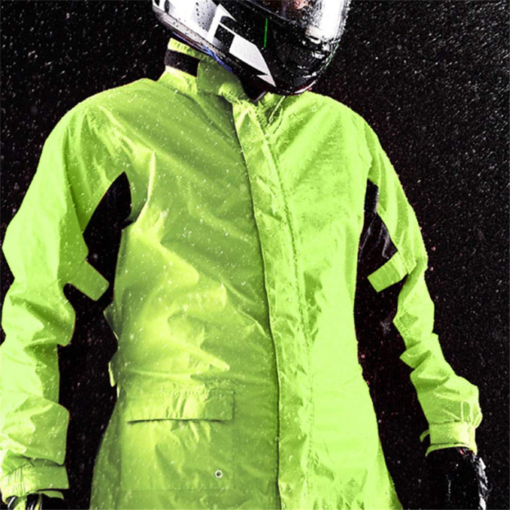 Waterproof Motorcycle Rain Jacket for Men & Women - Bicycle Riding, Camping, Outdoor Activities - Lightweight & Breathable Rainwear Suit