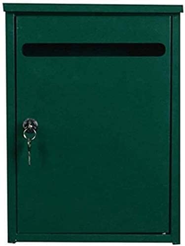Secure Locking Mailbox - Heavy Duty Rectangular Letter Post Box with Key for Outdoor Use | Weatherproof Parcel Drop Box for Home, Office & Apartment | Durable Mail Collection Solution