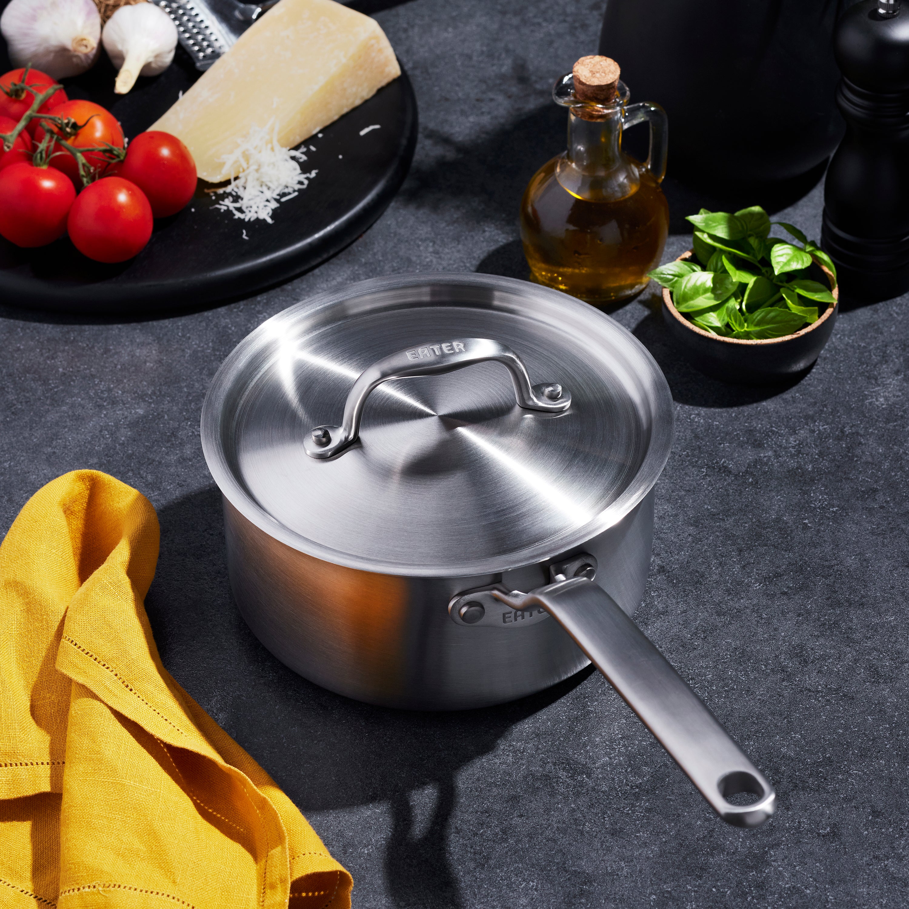 Heritage Steel 3 Quart Saucepan with Lid - Premium Stainless Steel Cookware for Professional Chefs & Home Cooking - Perfect for Sauces, Soups, and Simmering Dishes
