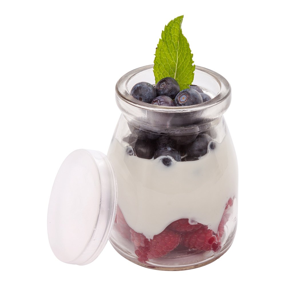 5 oz Glass Jars with Lids - Set of 100 Dishwasher Safe Freezable Clear Parfait Cups - Perfect for Pudding, Yogurt, Desserts - Ideal for Restaurants, Buffets, Breakfast Bars & Home Use