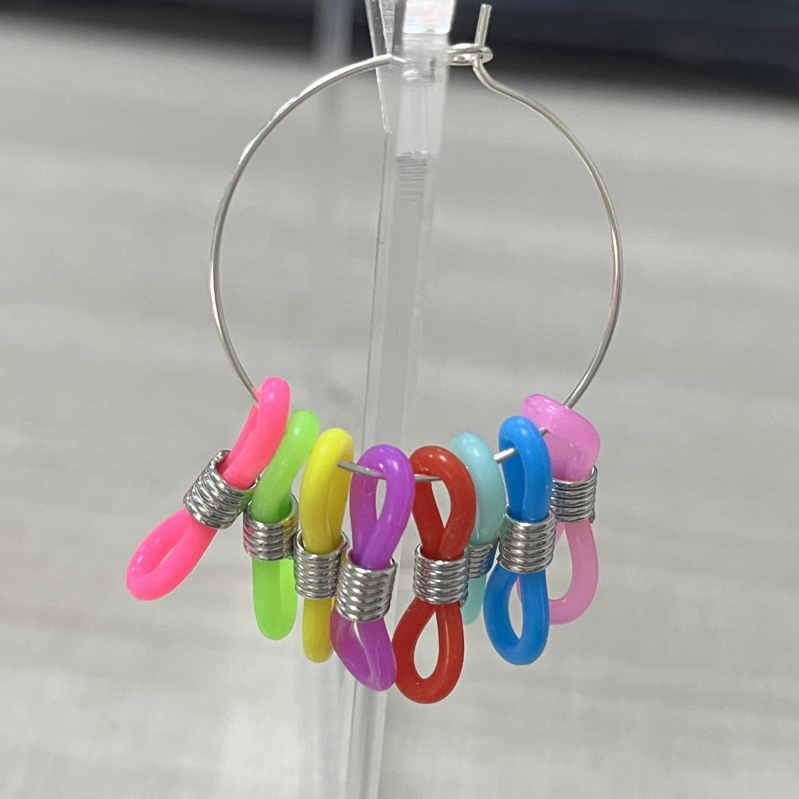 SPANSEE 8-Piece Knitting Needle Stoppers Set - Needle Huggers & Stitch Stoppers for Secure Knitting Projects | Crochet & Knitting Accessories | Perfect for Travel, Storage & Preventing Dropped Stitches
