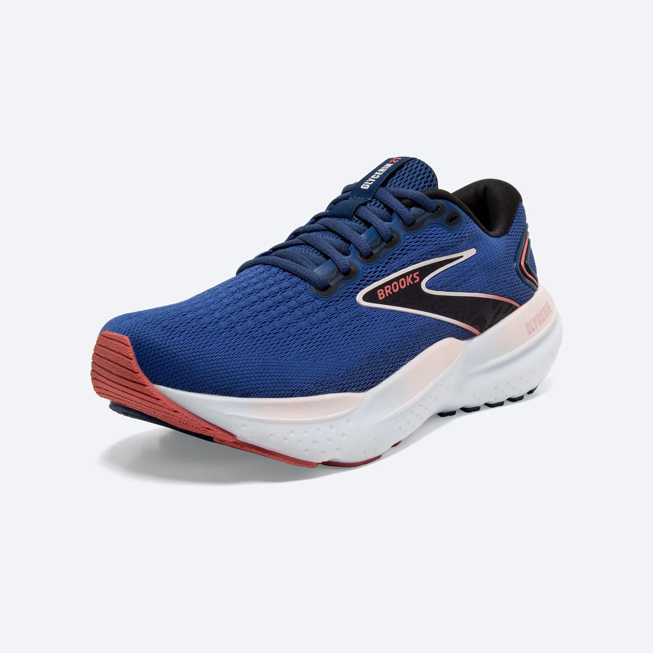 Brooks Women's Glycerin 21 Running Shoes - Blue/Icy Pink/Rose | Cushioned Road Running Sneakers for Women | Perfect for Marathon Training & Daily Jogging