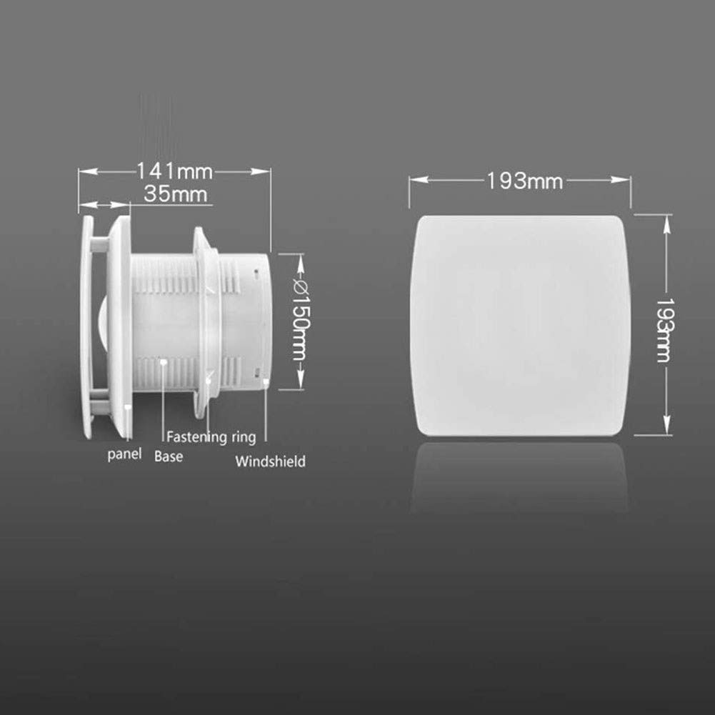 **Industrial Wall Exhaust Fan - High Power Low Noise Ventilation Extractor for Kitchen, Bathroom, Living Room & Bedroom - Includes Rear Bezel - Perfect for Home & Commercial Air Circulation**