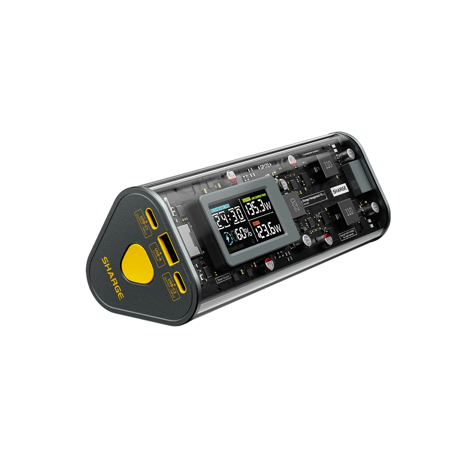 Shargeek 170 Portable Power Bank - 100W Fast Charging, 25600mAh High Capacity, PD 3.0 & QC 4.0 Compatible - Perfect for Travel, Camping, and Emergency Power Backup
