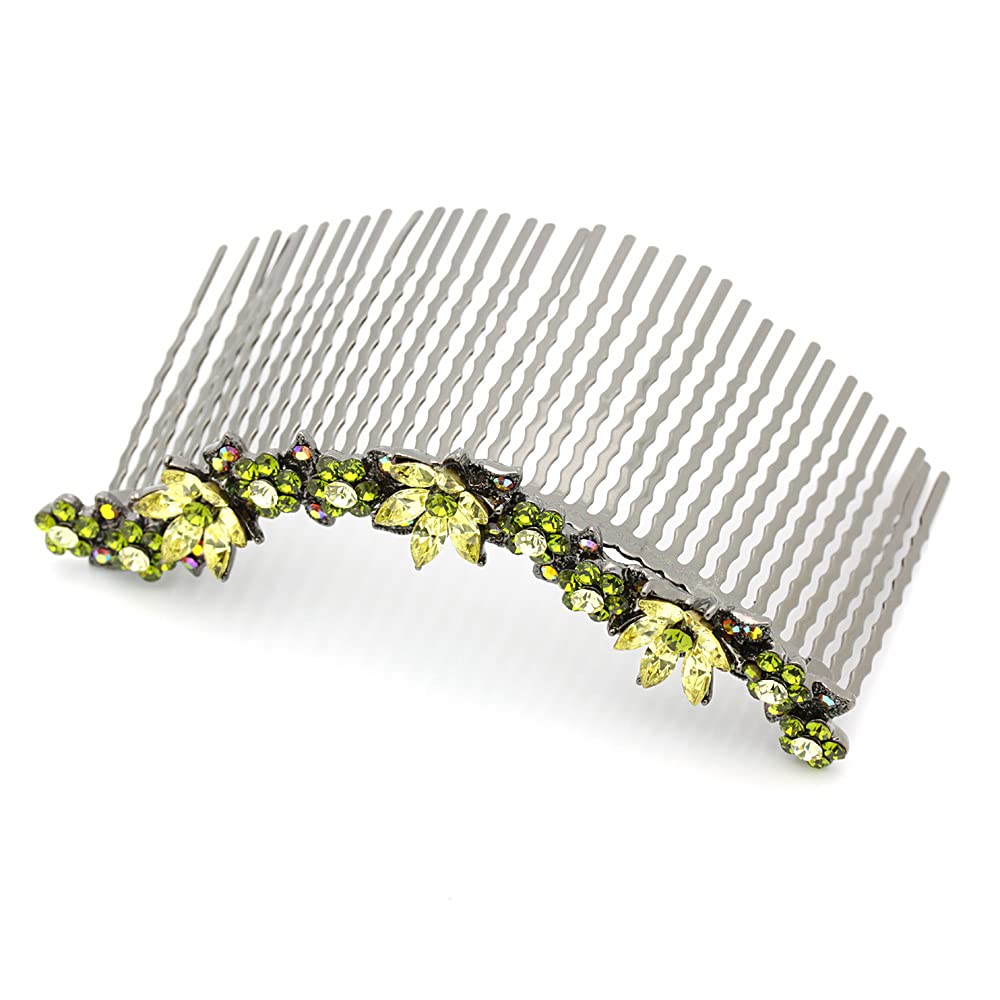 Elegant Rhinestone Crystal Flower Bridal Hair Comb - Large Decorative Hair Accessory for Weddings, Prom, and Special Occasions