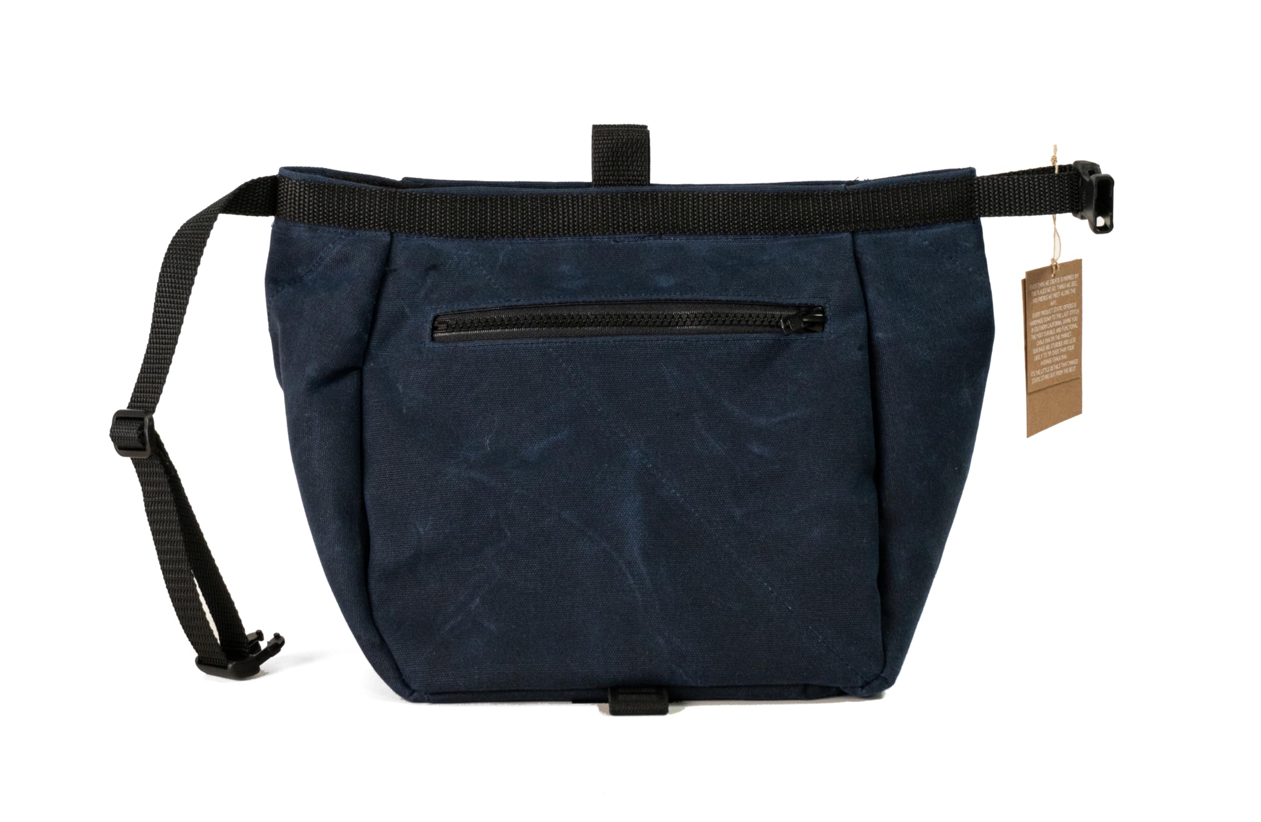 LIMITED EDITION Waxed Canvas Chalk Bucket for Rock Climbing & Gymnastics - Navy Blue | Durable Chalk Holder for Outdoor Sports & Training