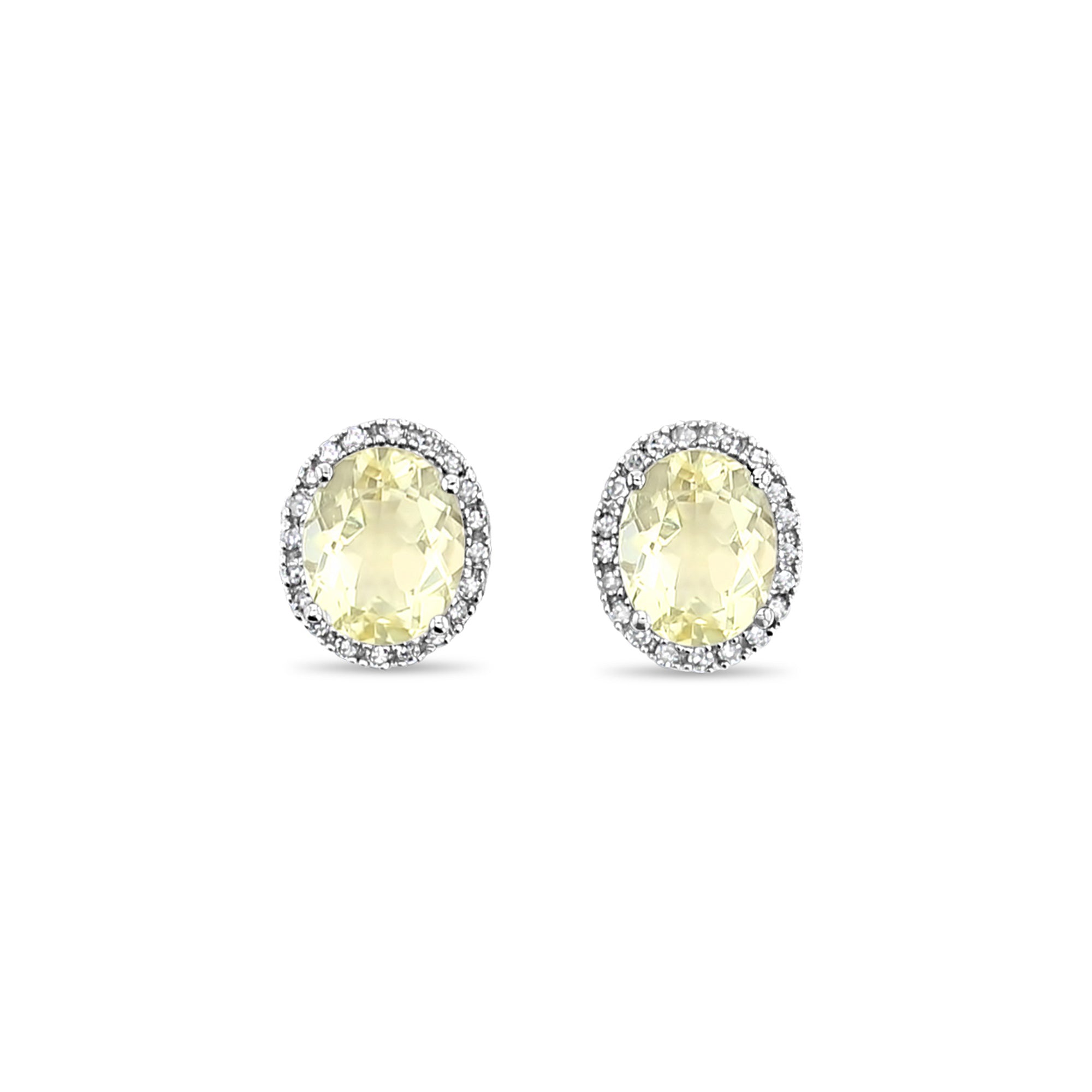 4.44cttw Lemon Quartz Diamond Earrings in 14k White Gold - Elegant Dangle Drop Earrings for Women, Perfect for Weddings, Parties & Special Occasions
