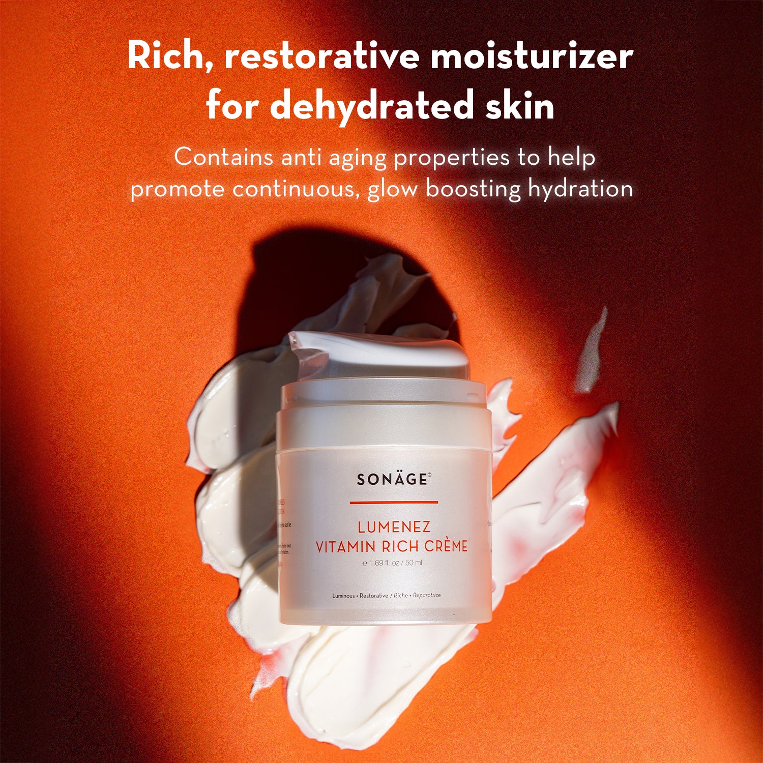 Lumenez Vitamin Rich Creme® - Hydrating Anti-Aging Face Moisturizer with Vitamin E & C for Glowing Skin | Day & Night Cream for Dry, Sensitive Skin | Perfect for Daily Skincare Routine & Travel Essentials