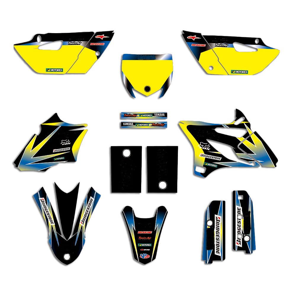 2015-2020 Yamaha YZ85 Full Graphics Sticker Decal Kit with Custom Number Plates - High Quality Vinyl Design for YZ 85 Dirt Bike - Perfect for Motocross Racing & Off-Road Riding (Black)