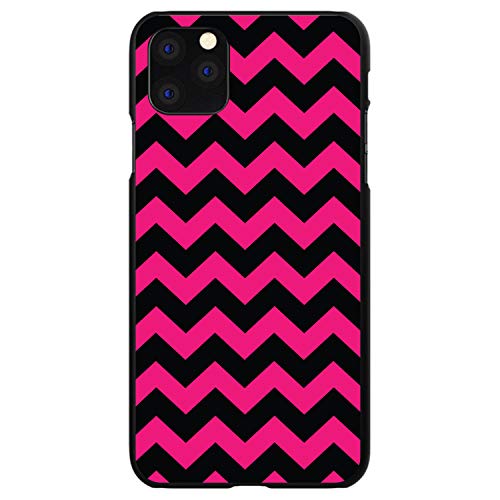 Black Hot Pink Chevron Stripes On Black Case