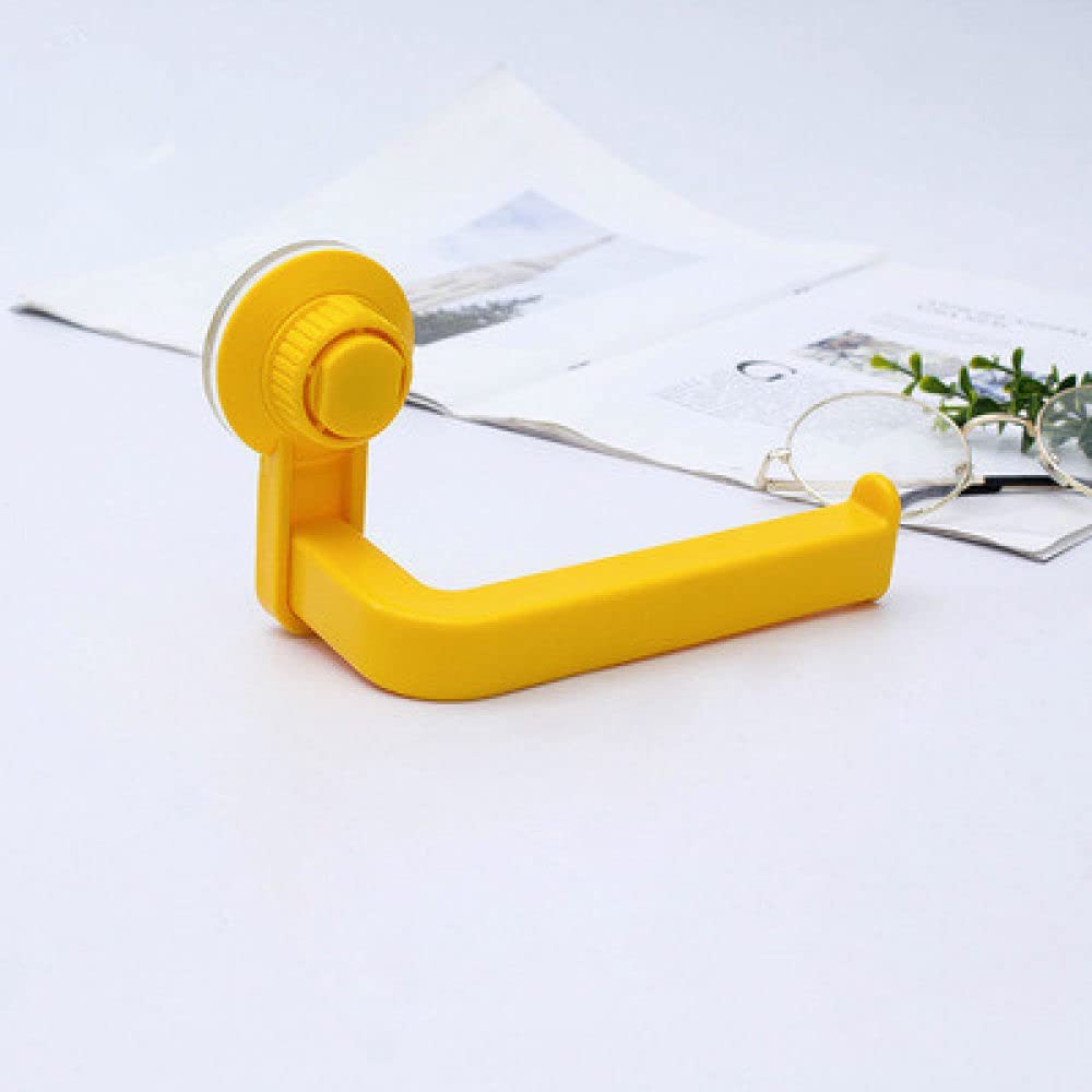 Sturdy Suction Cup Rack - Waterproof Wall Mounted Shelf for Kitchen & Bathroom Storage | Holds Towels, Toilet Paper & Accessories | Moisture Proof Organizer for Small Spaces (Yellow)