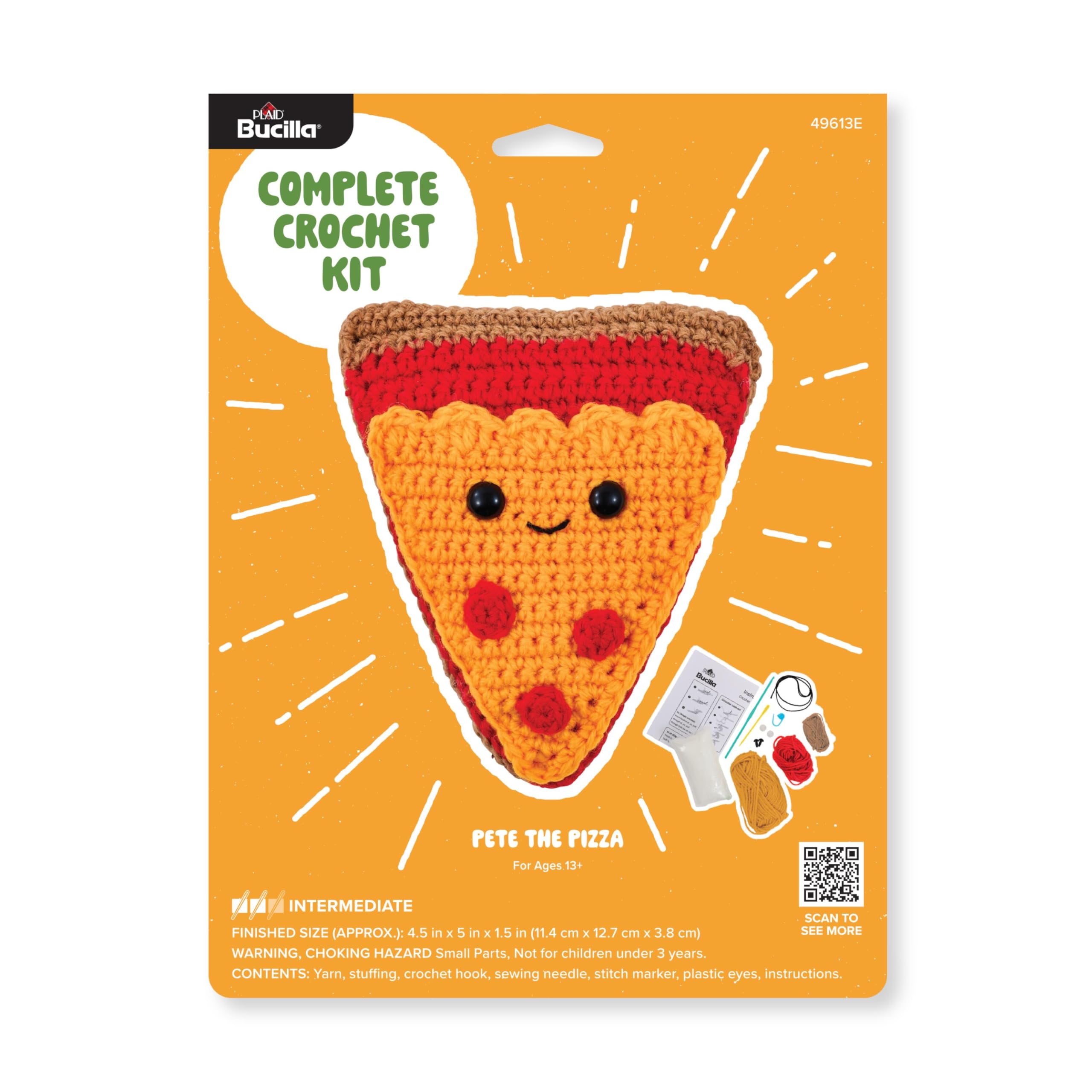 Bucilla Complete Crochet Kit - Pete The Pizza 5