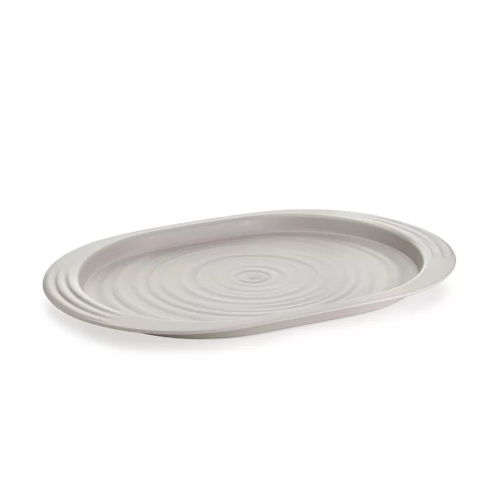 Large Taupe Serving Tray - Elegant Party Platter for Appetizers, Desserts & Entertaining - Perfect for Weddings, Brunches & Home Decor