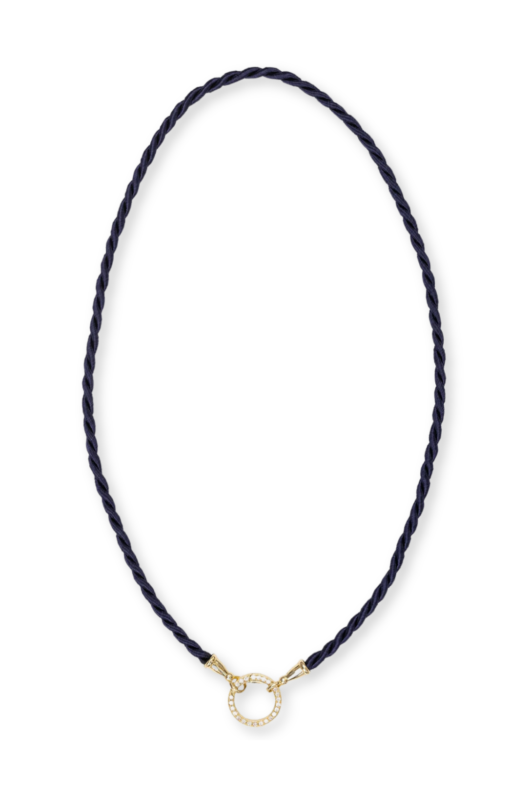 Premium Black Silk Cord Necklace with Diamond Clasp - Elegant Jewelry for Women, Gift for Her, Perfect for Weddings, Parties & Special Occasions