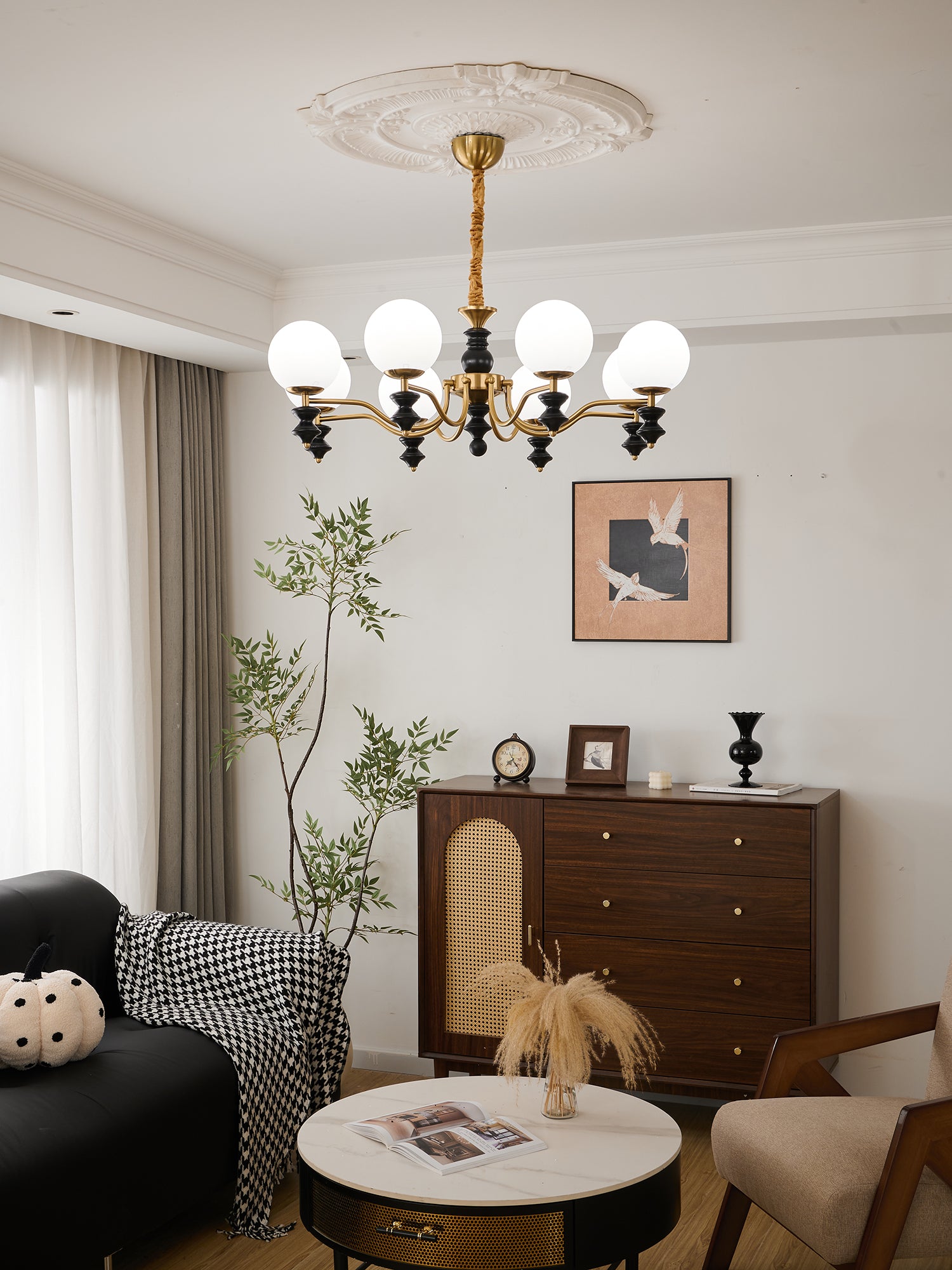 Elegant Cadence Chandelier - Modern Crystal Ceiling Light Fixture for Dining Room, Living Room & Bedroom | Perfect for Home Decor & Interior Design