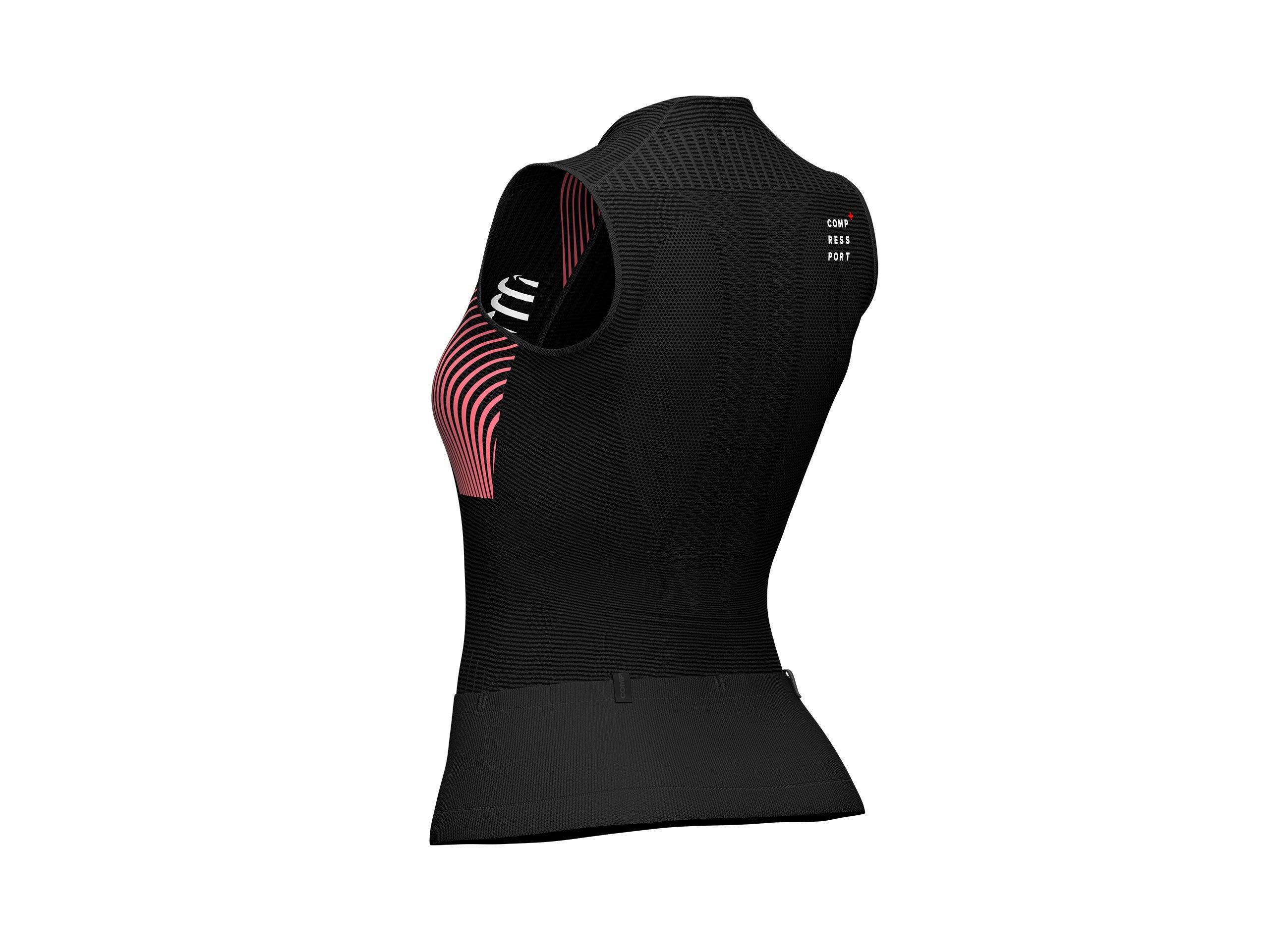 Compressport Women's Trail Running Tank Top - Moisture Wicking, Postural Support, Lightweight (Black, AW00090B_990) | Perfect for Hiking, Trail Running & Outdoor Fitness Activities