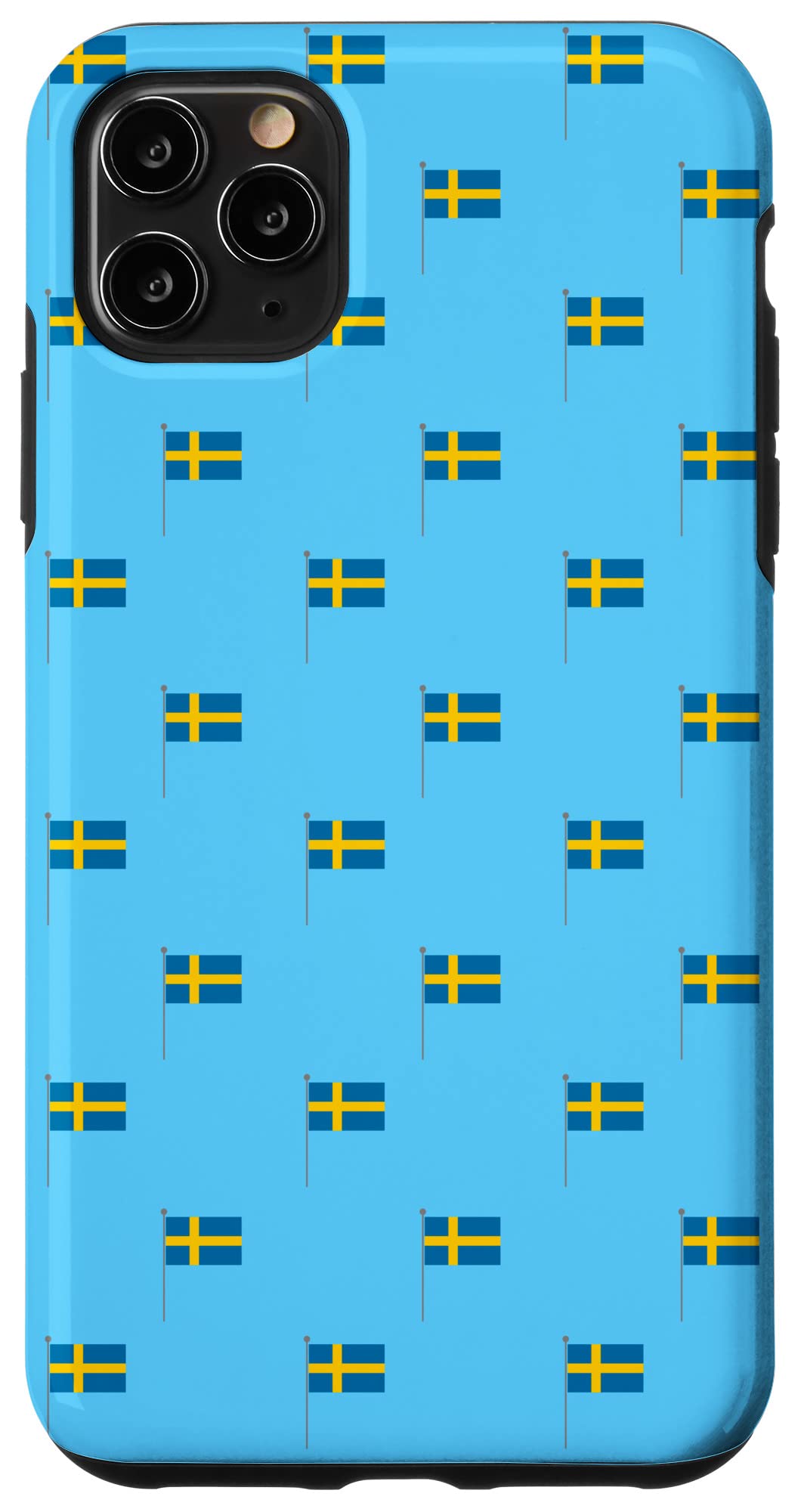 iPhone 11 Pro Max Case - Swedish Flag Design with National Symbol - Sverige Pride Phone Cover for Apple iPhone 11 Pro Max - Perfect for Travel, Gifts & Showing National Pride