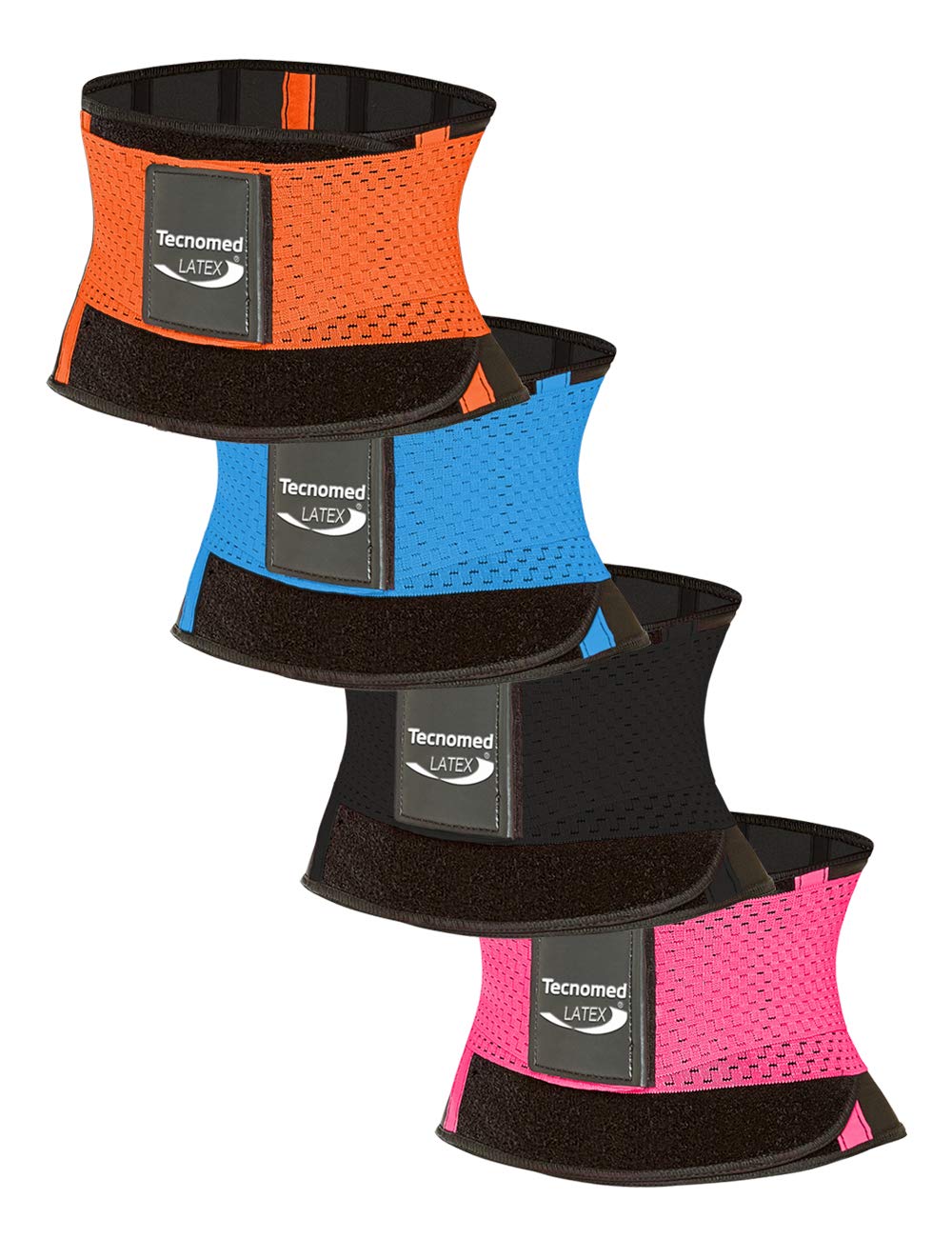Tecnomed Latex Back Support Belt for Men & Women - Adjustable Waist Lumbar Brace for Lower Back Pain Relief - Ideal for Office Work, Gym & Daily Activities