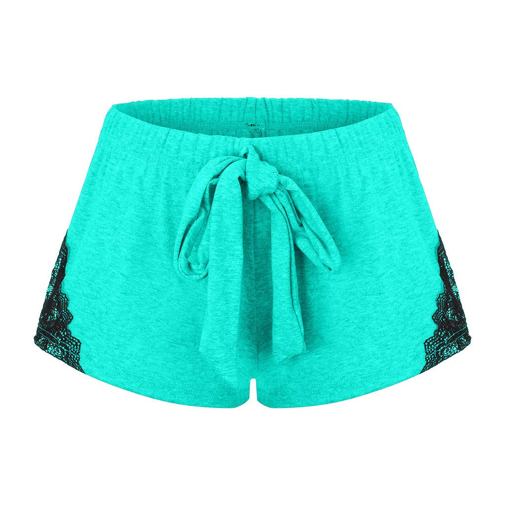 Sexy Women's Booty Shorts - Lace Crochet Drawstring Low Waist Running Gym Shorts | Slim Fit Hot Pants for Workout, Yoga & Casual Wear