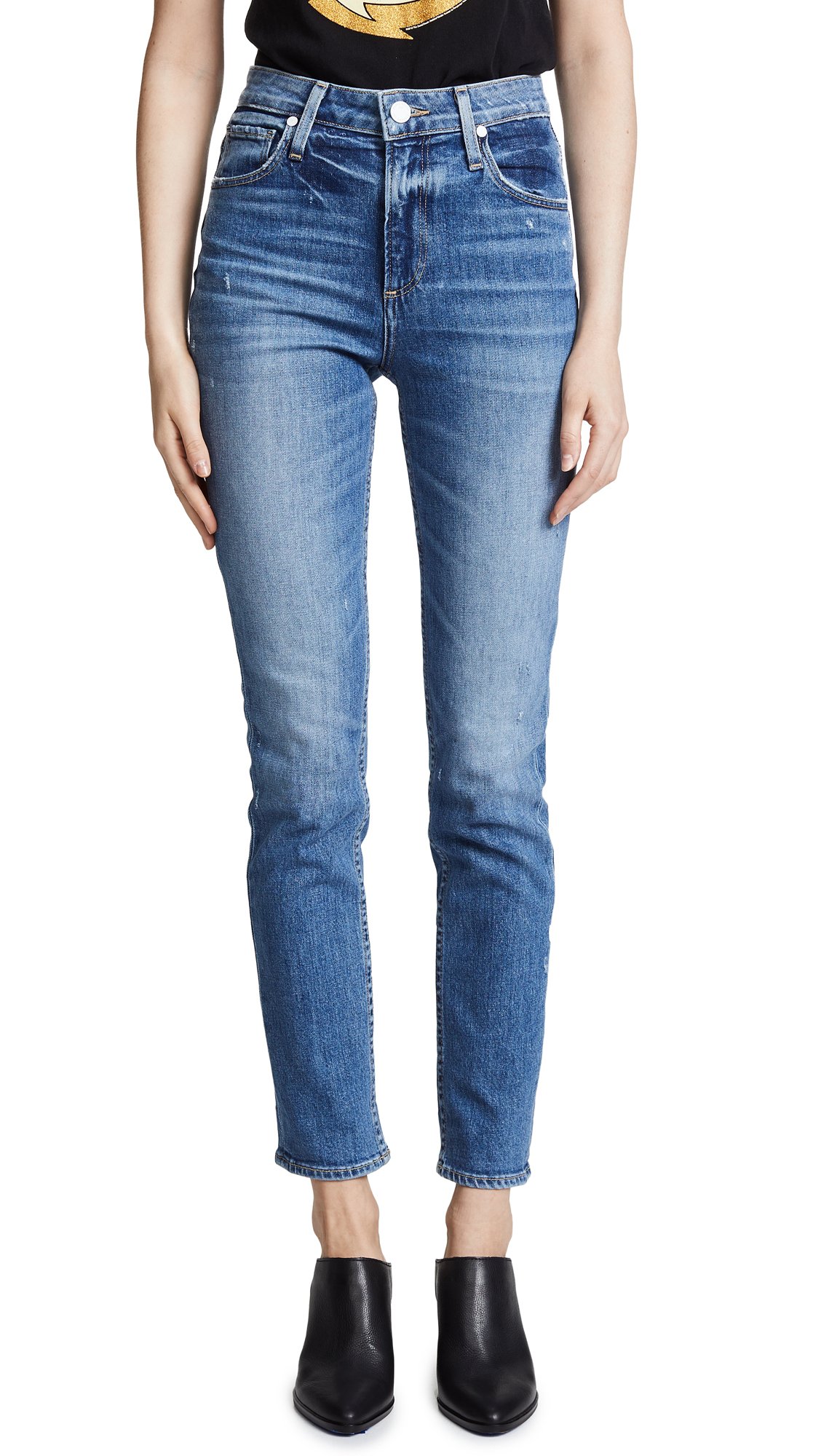 PAIGE Women's Sarah Transcend Vintage High Rise Slim Jeans - Perfect for Casual Outfits, Date Nights & Everyday Wear