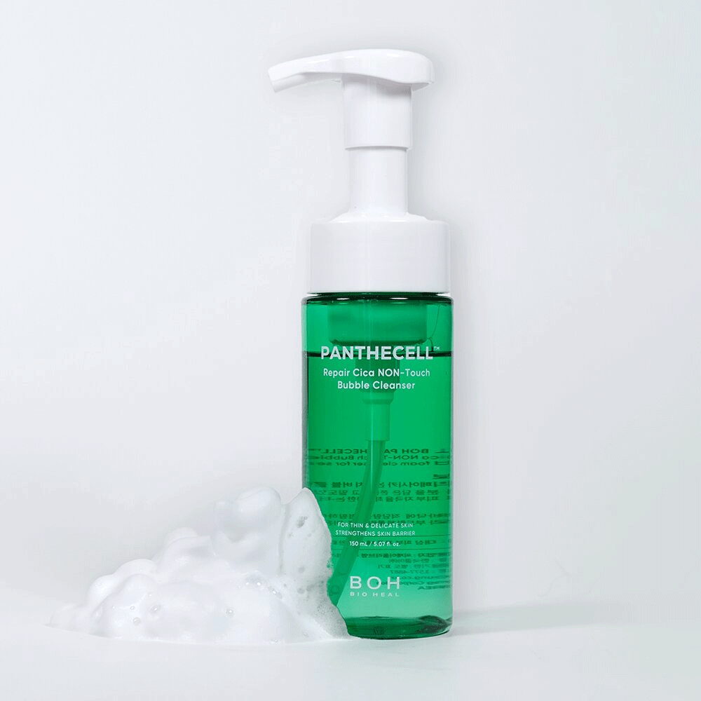 BIOHEAL BOH Panthecell Repair Cica Non-Touch Bubble Cleanser 150ml - Gentle Foaming Face Wash for Sensitive Skin, Hydrating & Soothing, Perfect for Daily Skincare Routine
