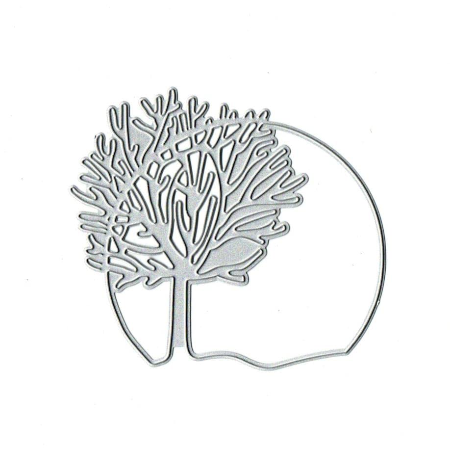 Tree Circle Frame Cutting Die Set for DIY Scrapbooking, Card Making, and Embossing - Perfect for Handmade Greeting Cards, Photo Albums, and Paper Craft Projects