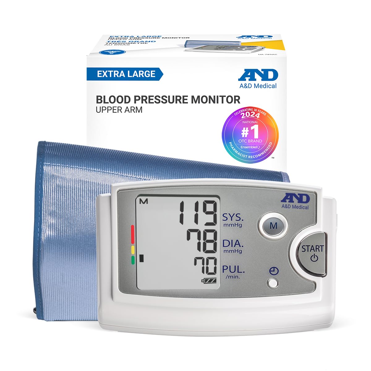 A&D Medical UA-789C Upper Arm Blood Pressure Monitor - Extra Large Cuff (16.5-23.6